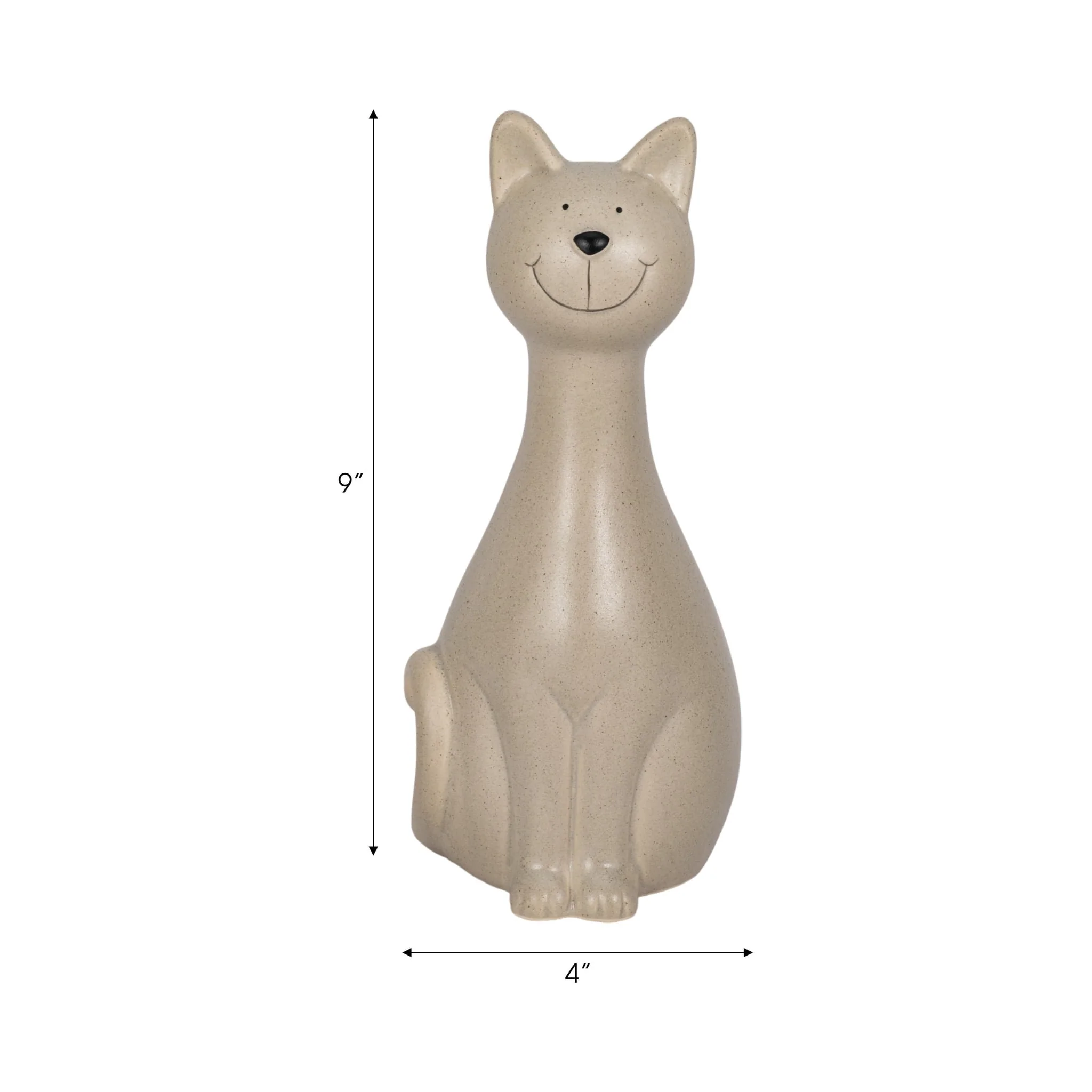 9" Skinny Sitting Kitty, Grey - Image 8