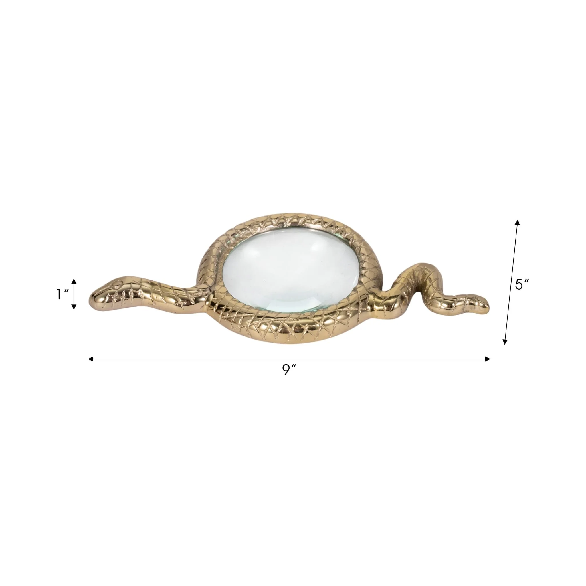 9" Snake Magnifying Glass, Gold - Image 7