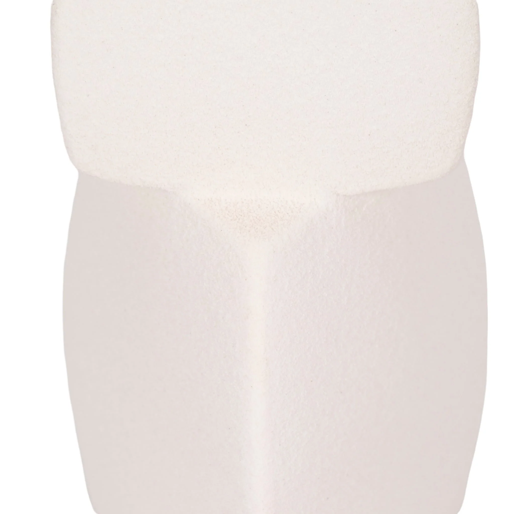 9" Stacked Objects Taper Holder Sand Glaze, White - Image 4