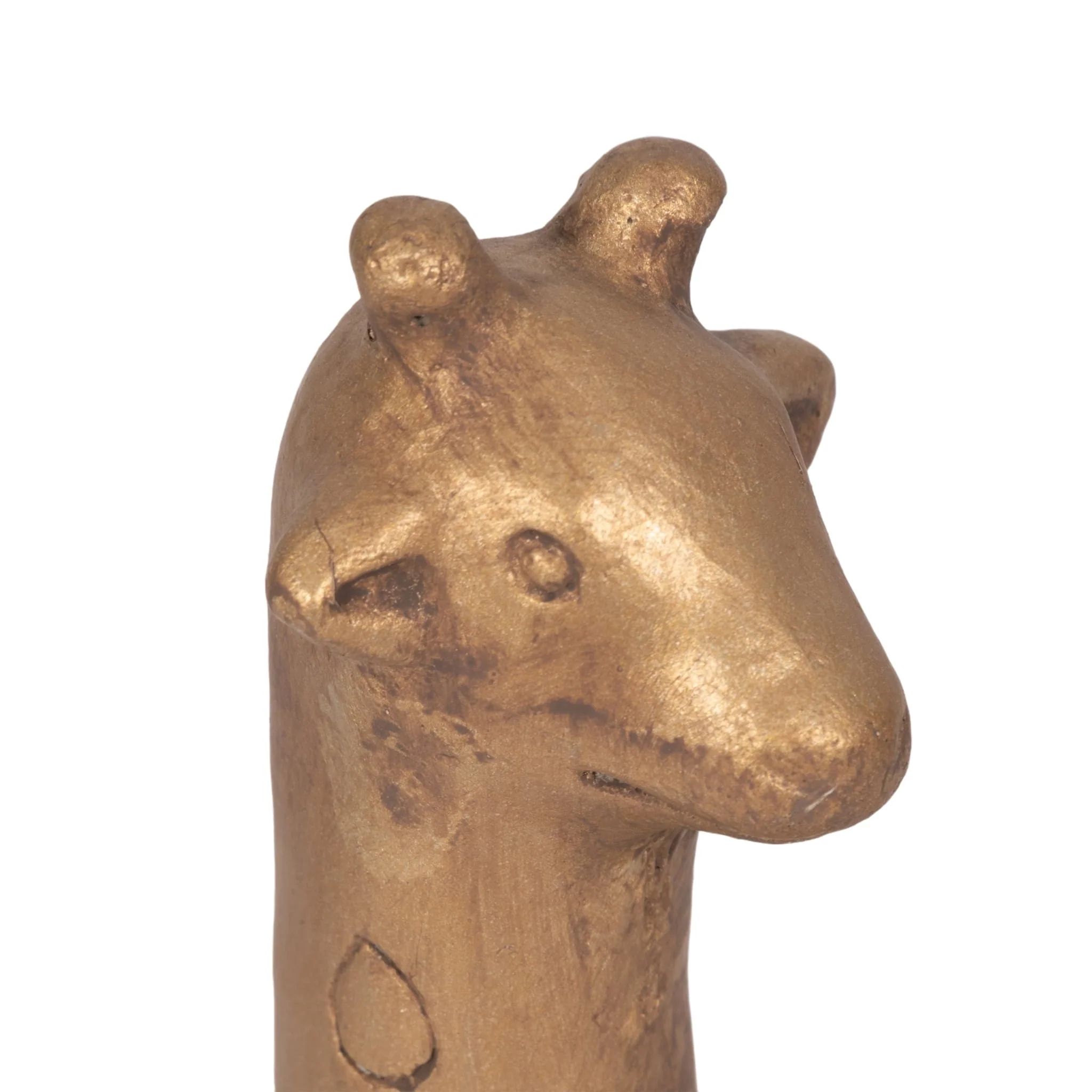 9" Standing Giraffe, Gold - Image 5