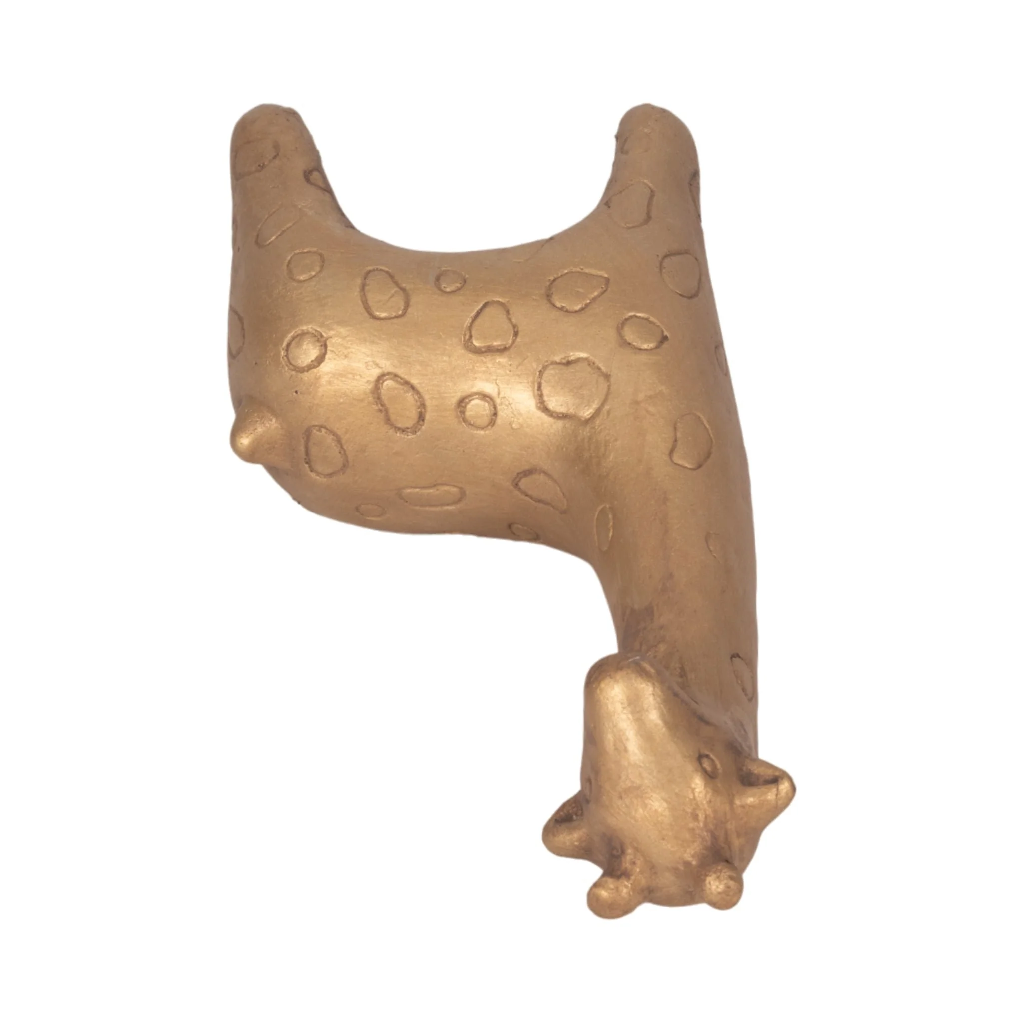9" Standing Giraffe, Gold - Image 6