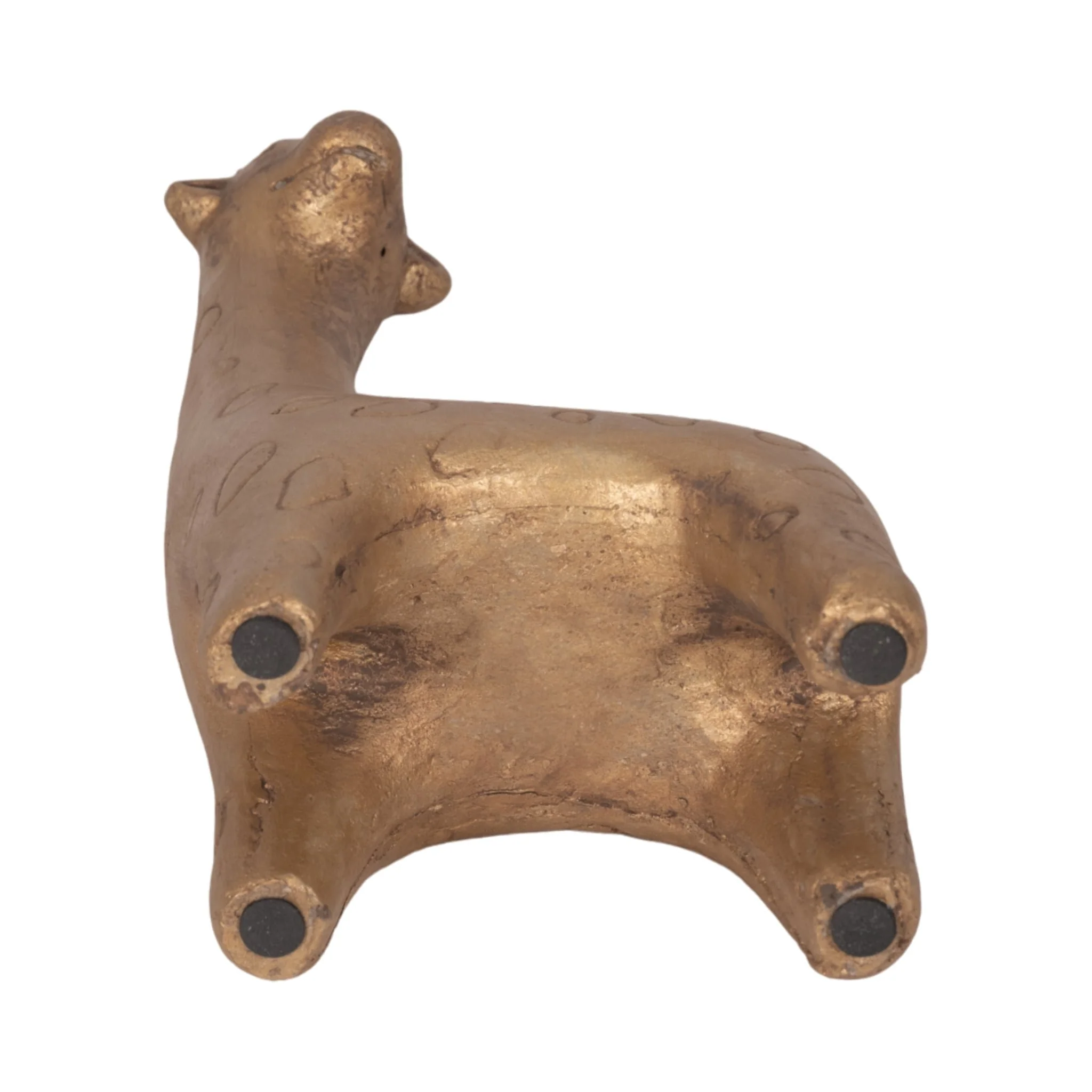 9" Standing Giraffe, Gold - Image 7