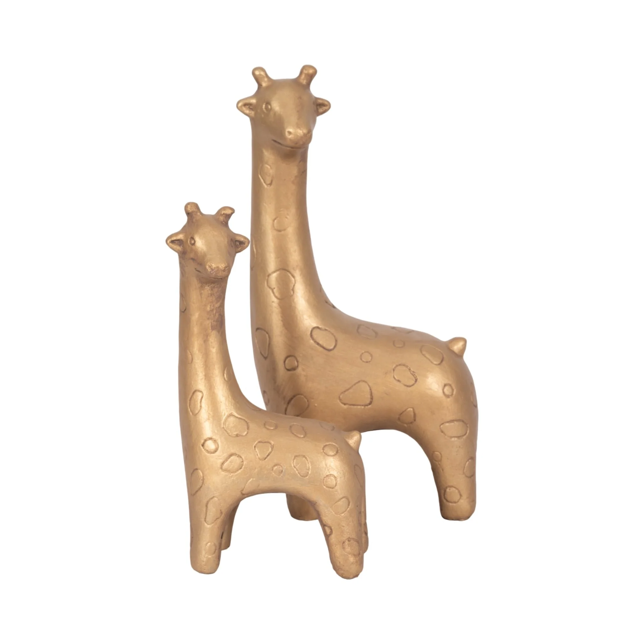 9" Standing Giraffe, Gold - Image 8