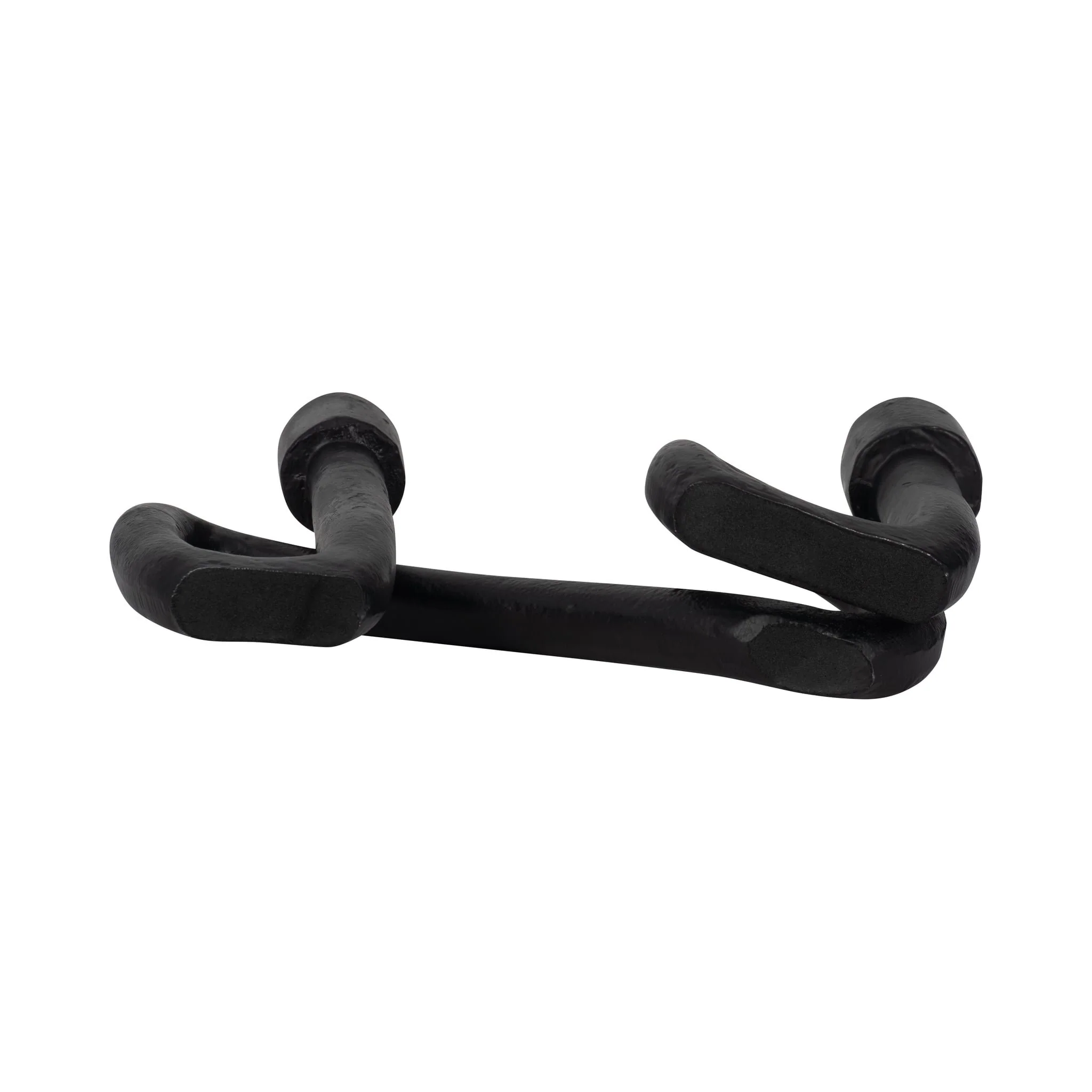 9" Swirled 2 Taper Candleholder, Black - Image 8