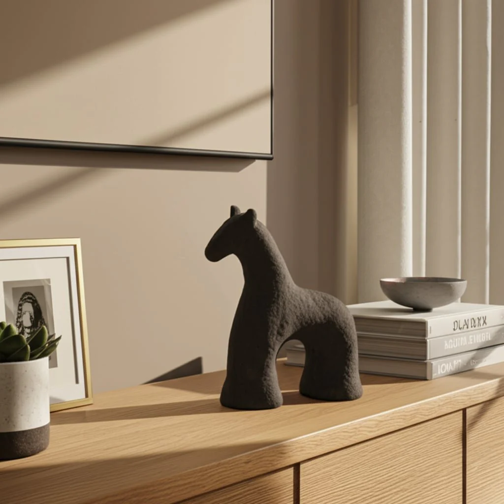 9" Textured Horse, Black - Image 11
