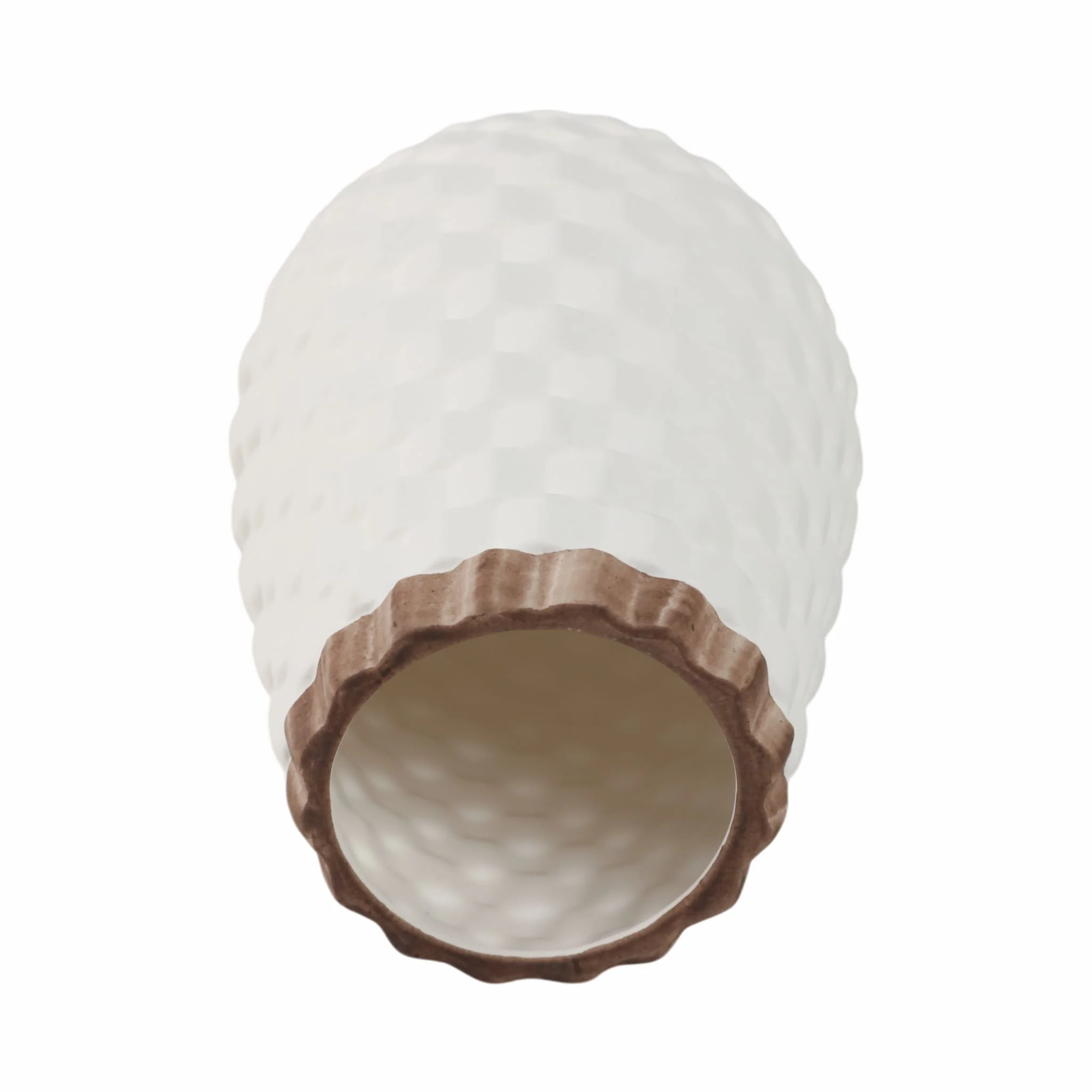 9" Textured Vase, White - Image 6
