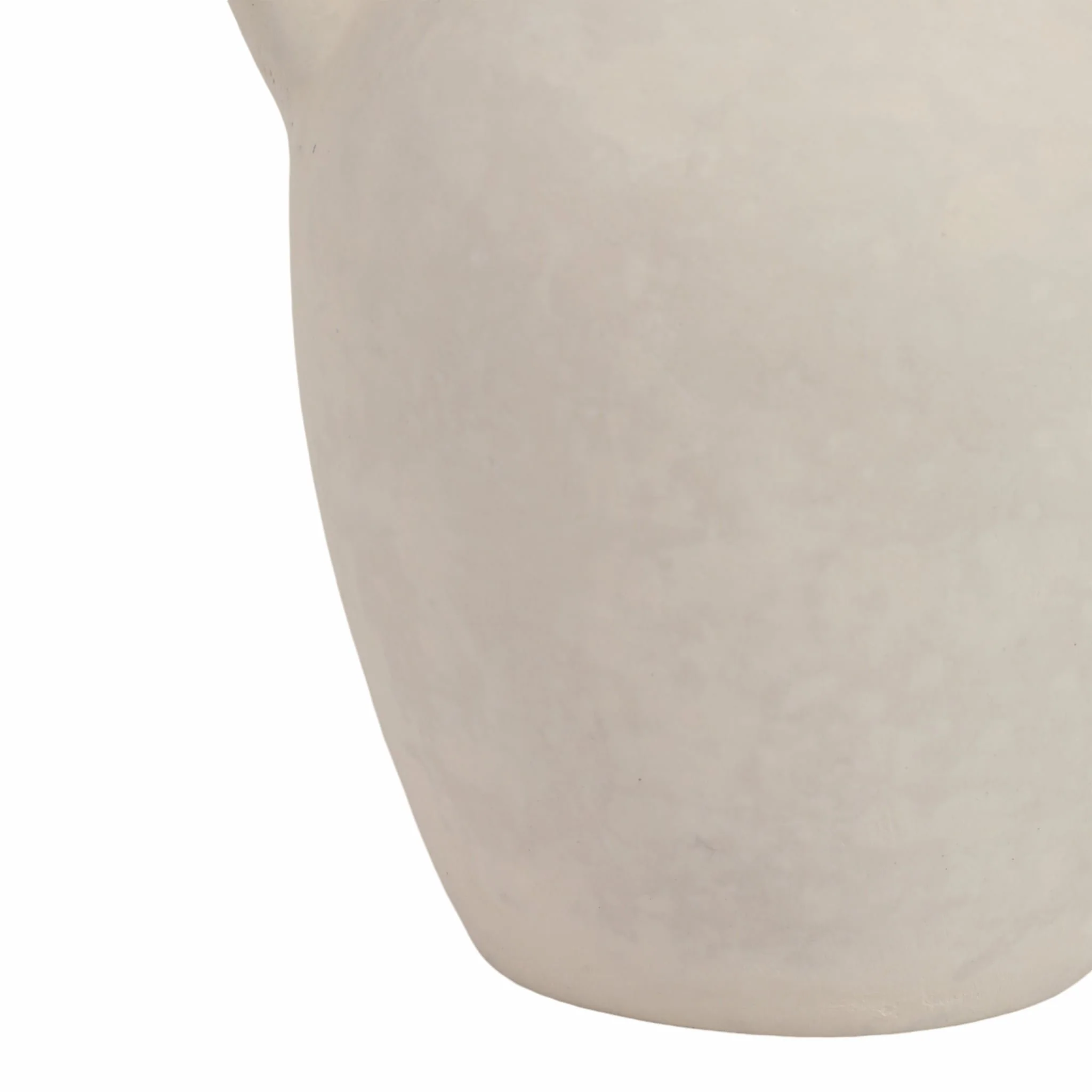 9" Vase With Handles, Paper Mache, Ivory - Image 5