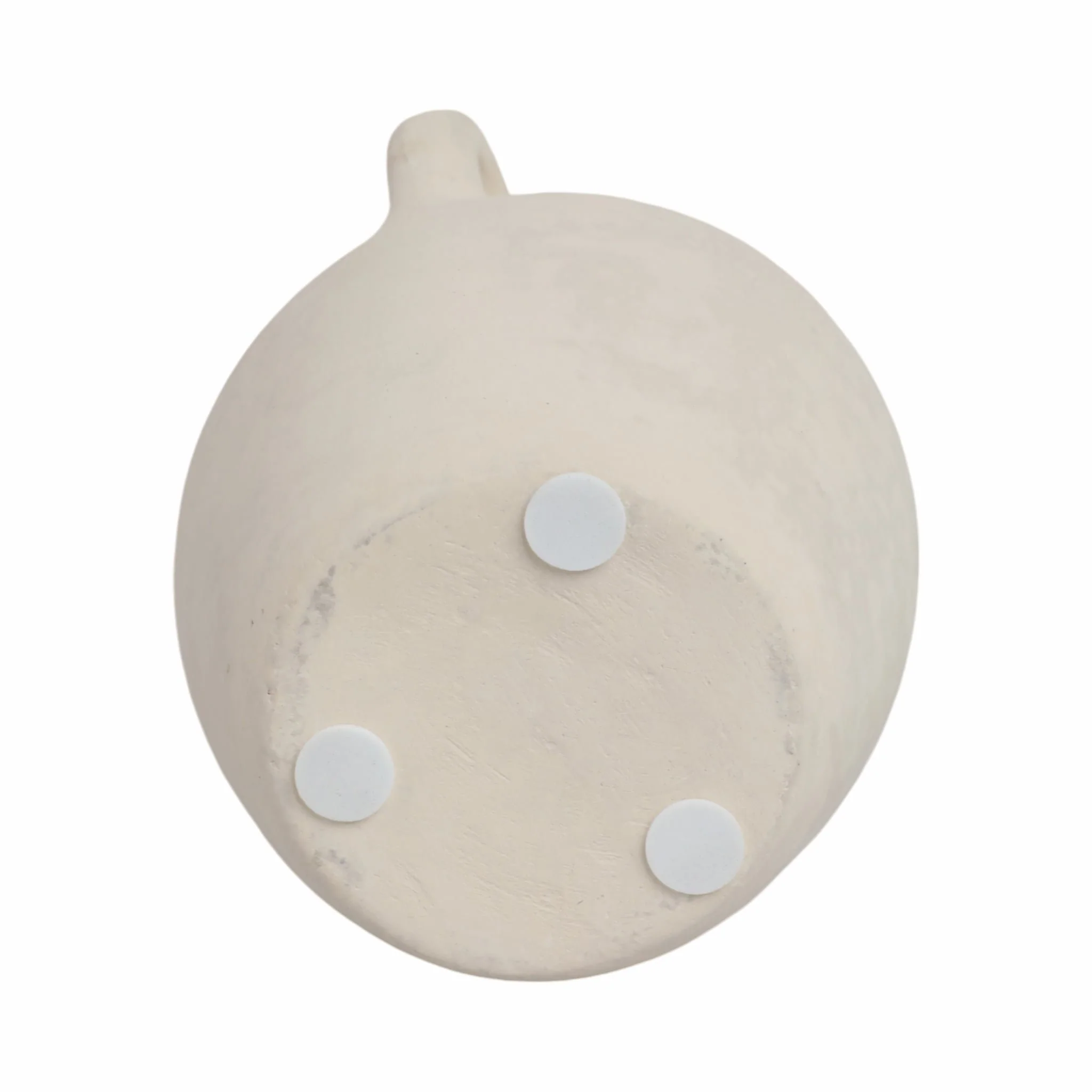 9" Vase With Handles, Paper Mache, Ivory - Image 7