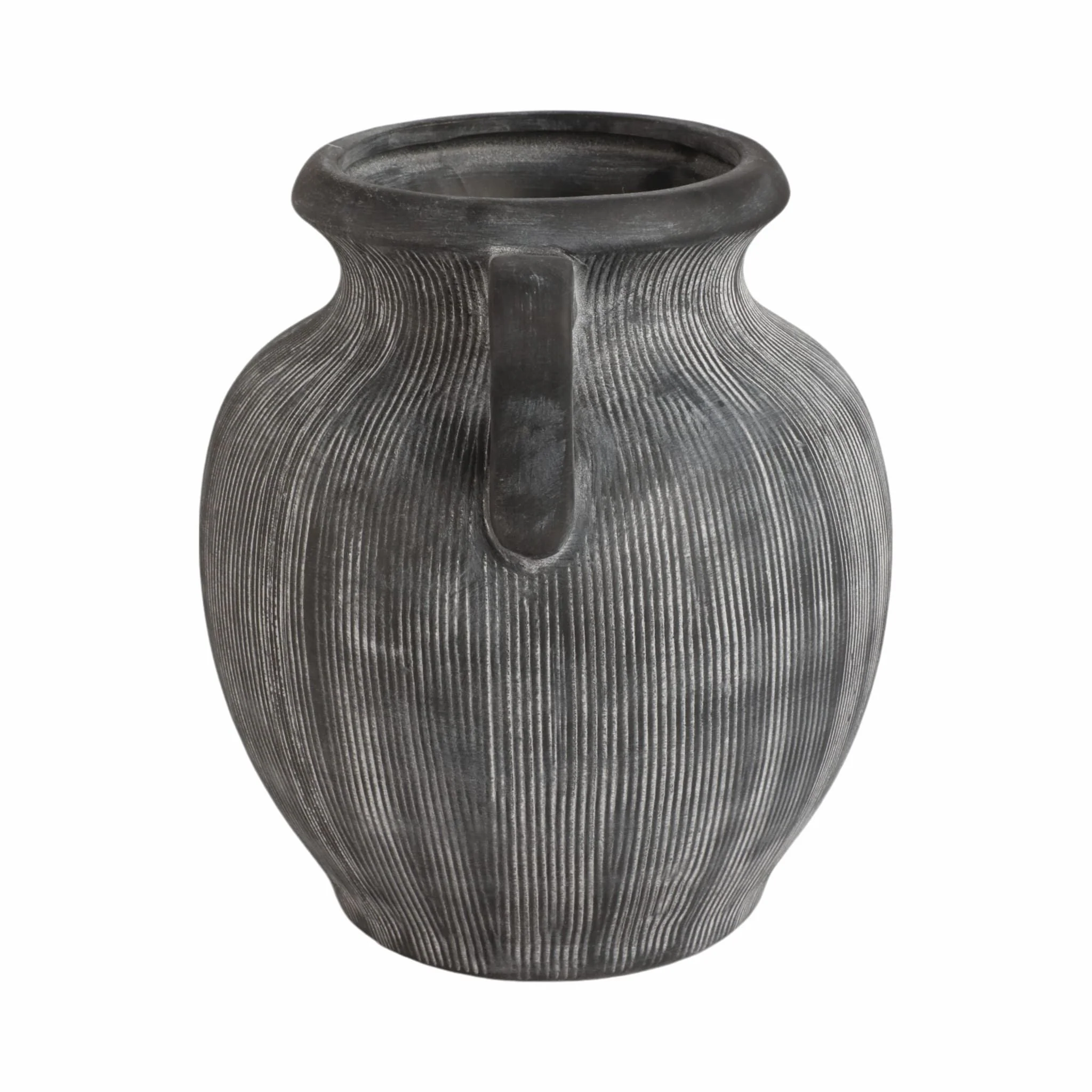 9" Weathered Jug With Handles, Black - Image 4