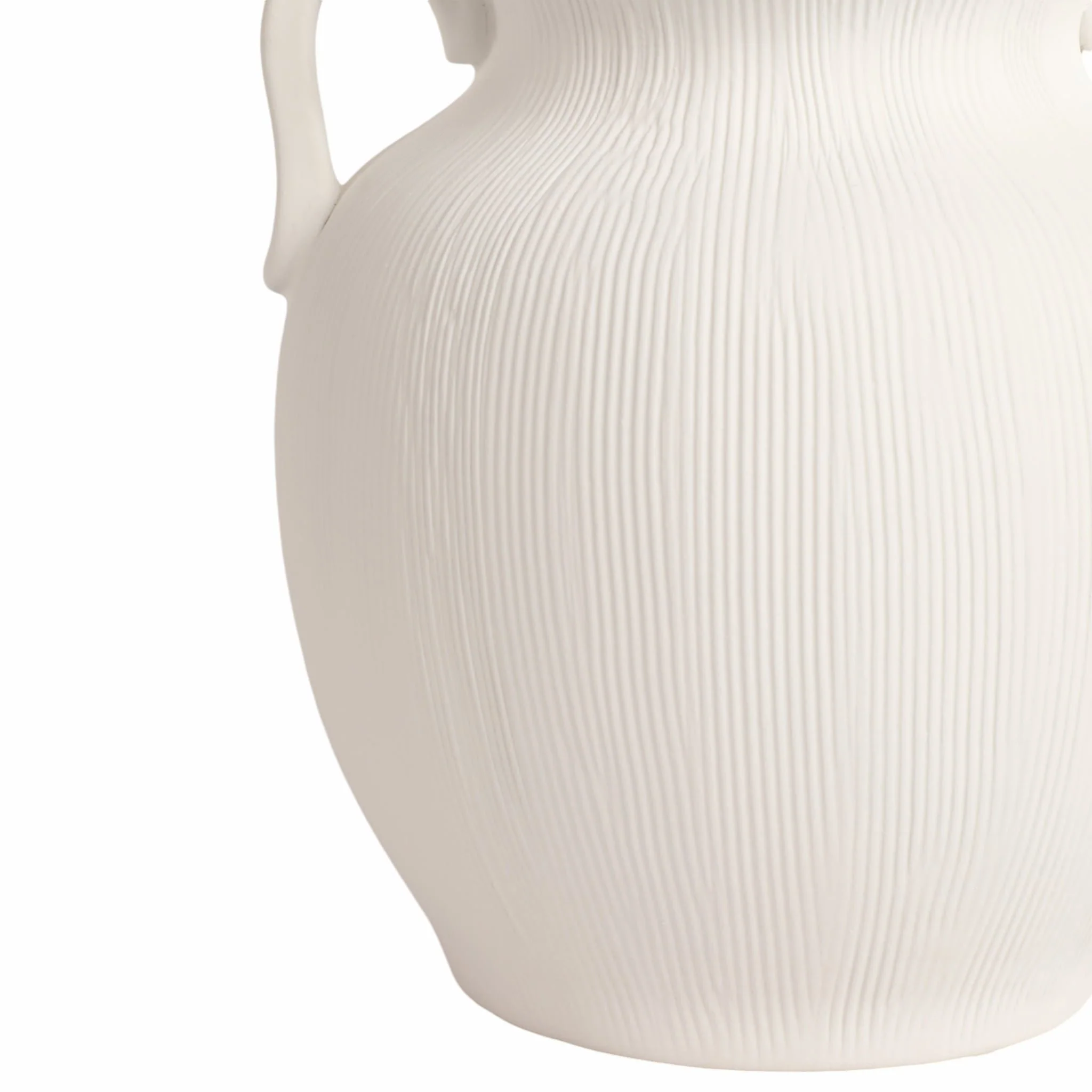 9" Weathered Jug With Handles, White - Image 5