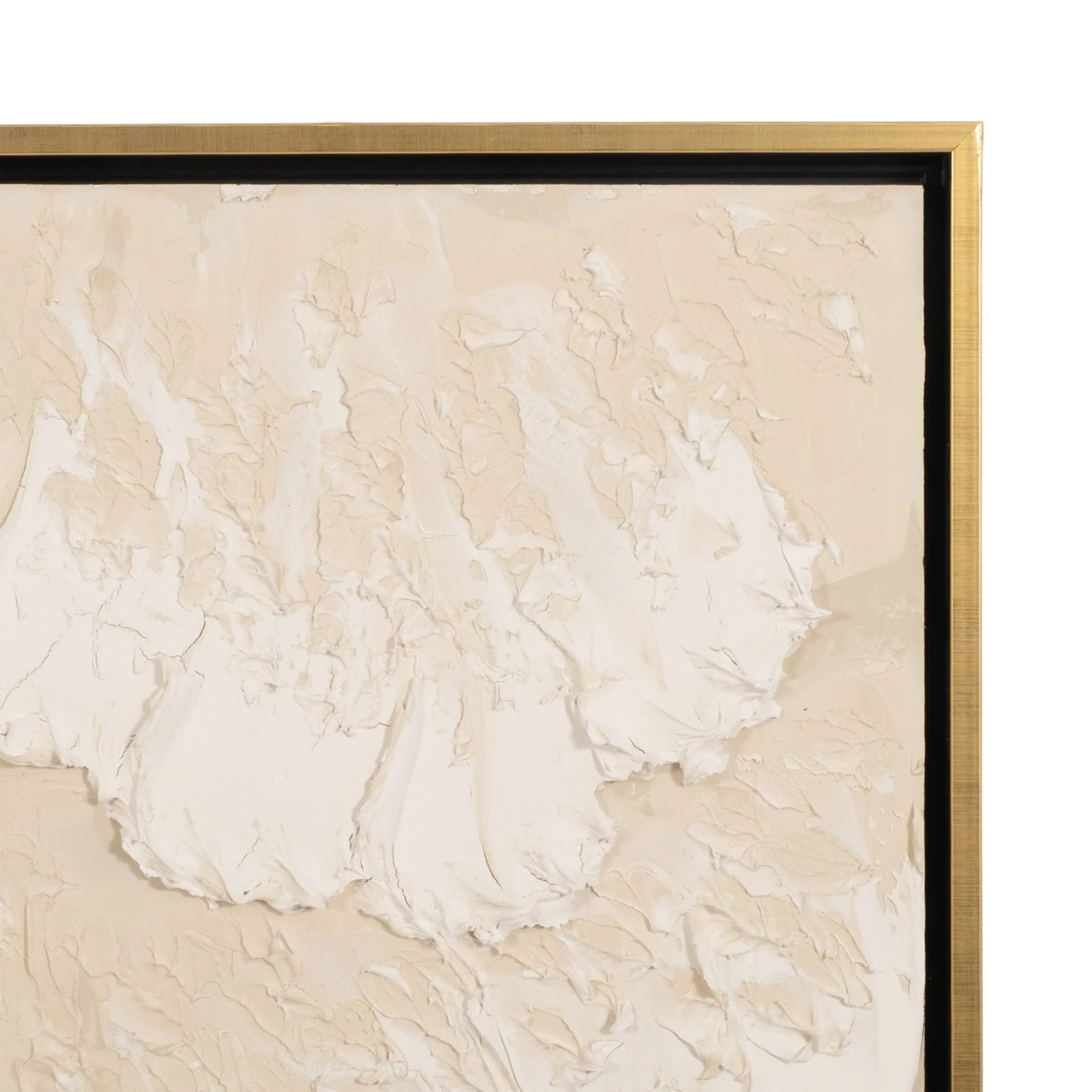 95x47 Hand Painted Tidal Waves, Tan - Image 4