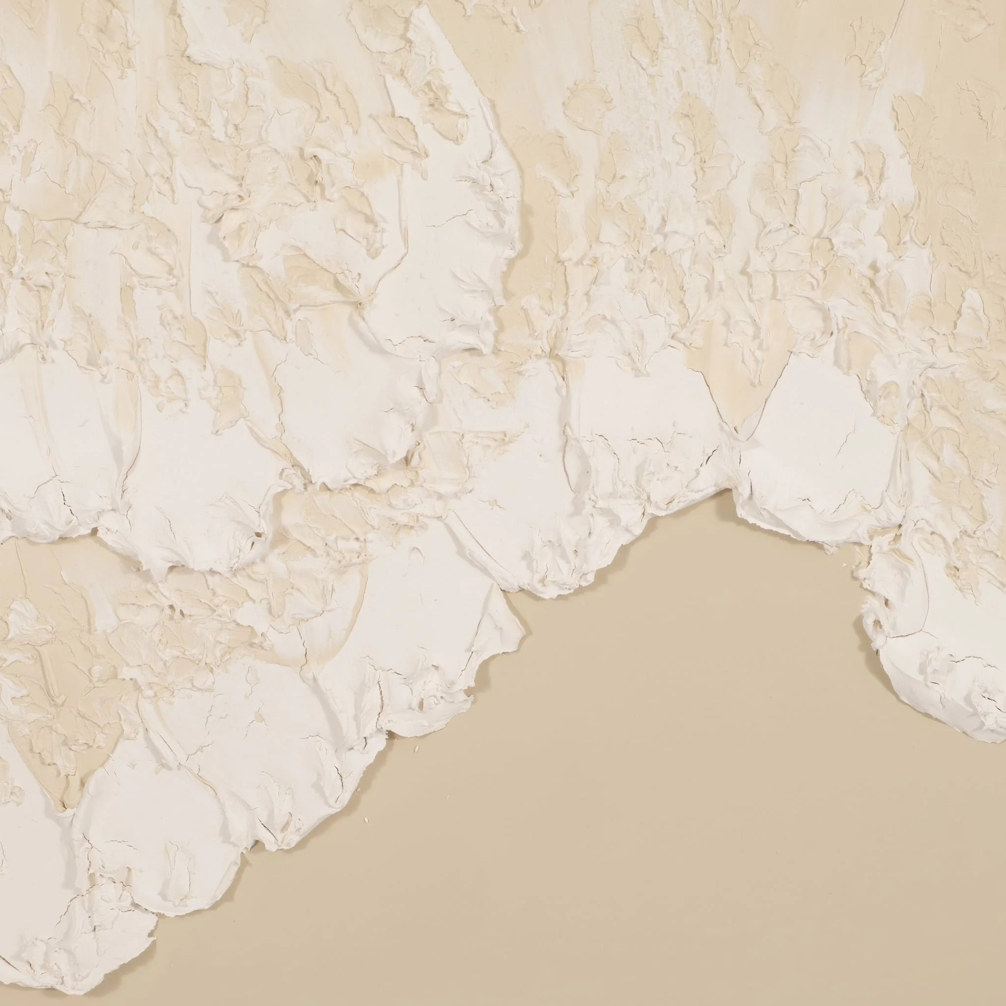 95x47 Hand Painted Tidal Waves, Tan - Image 5