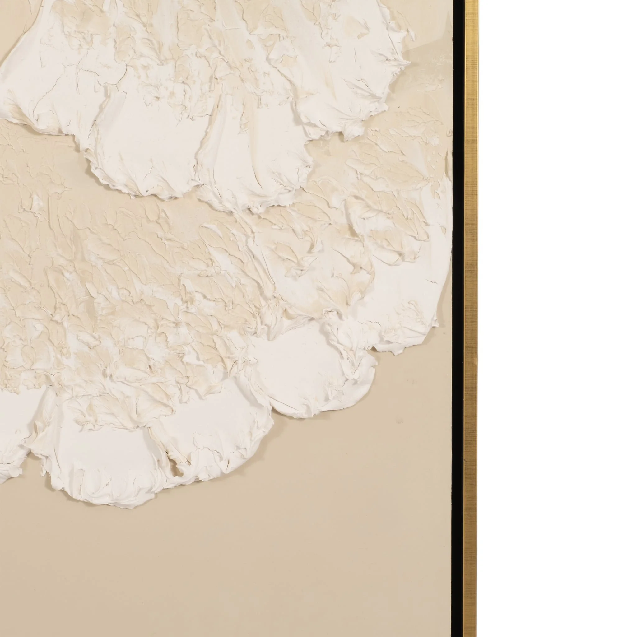 95x47 Hand Painted Tidal Waves, Tan - Image 6