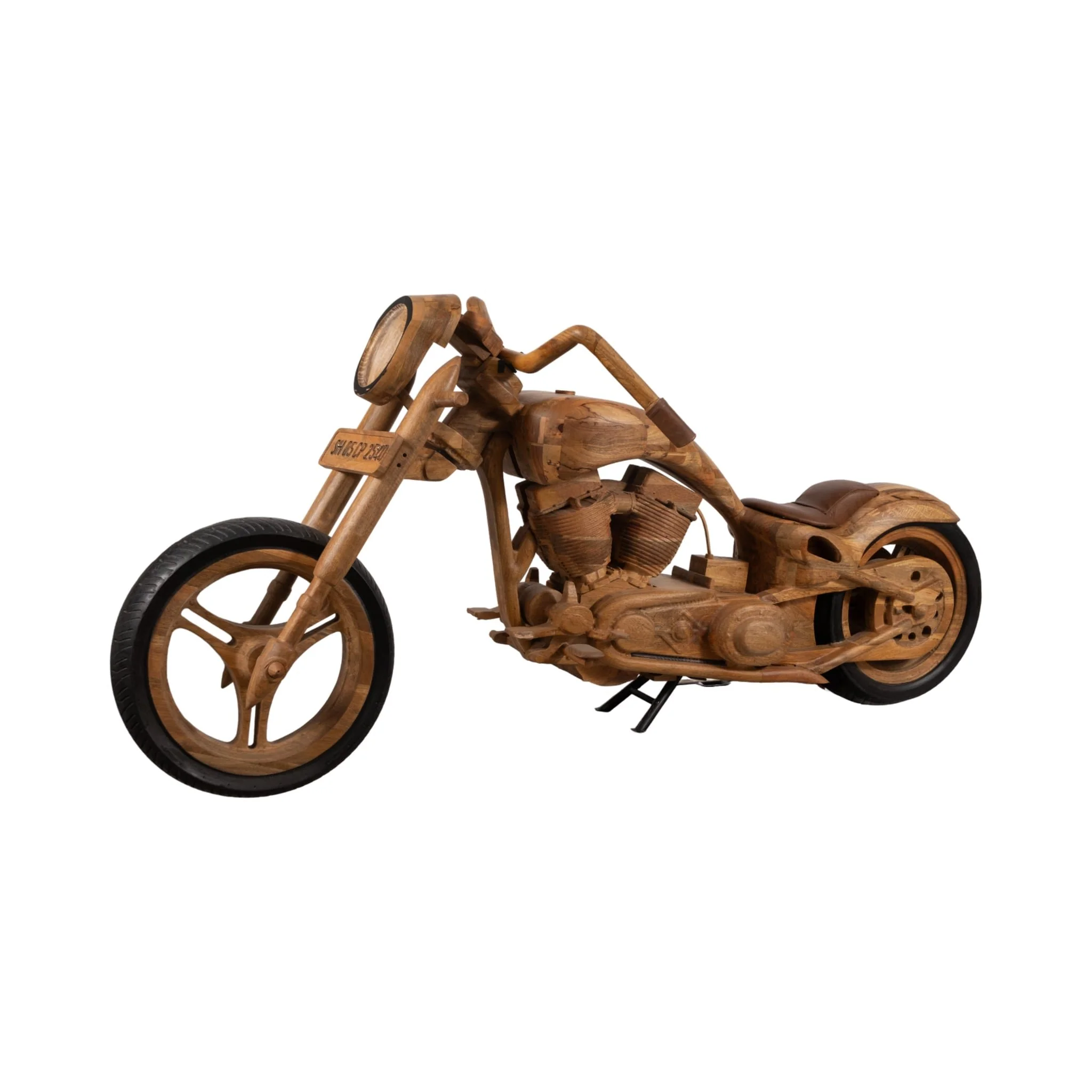 96"wooden Chopper Bike, Natural, Kd - Image 2