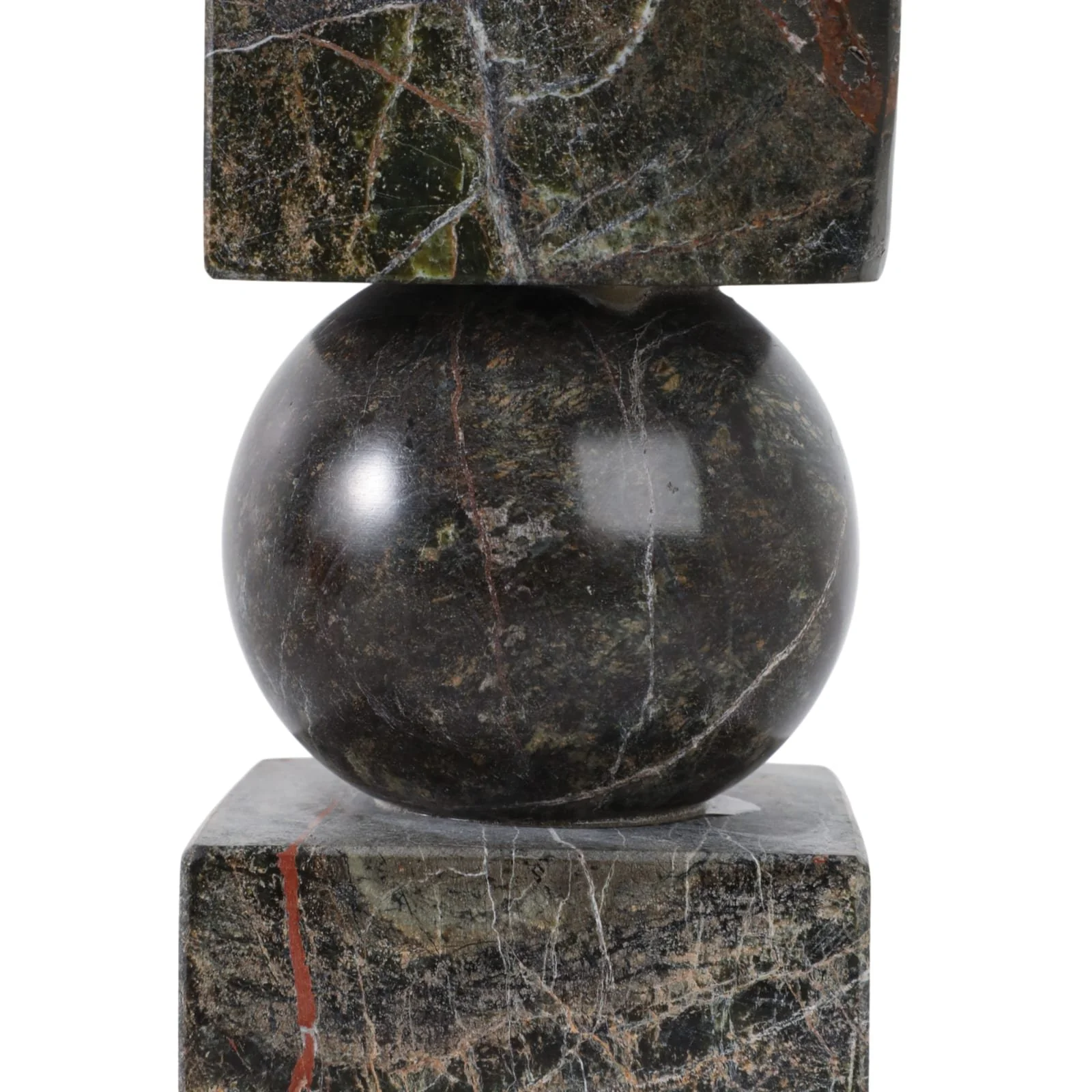 9x3" Chunky Marble Taper Holder, Forest Green - Image 5