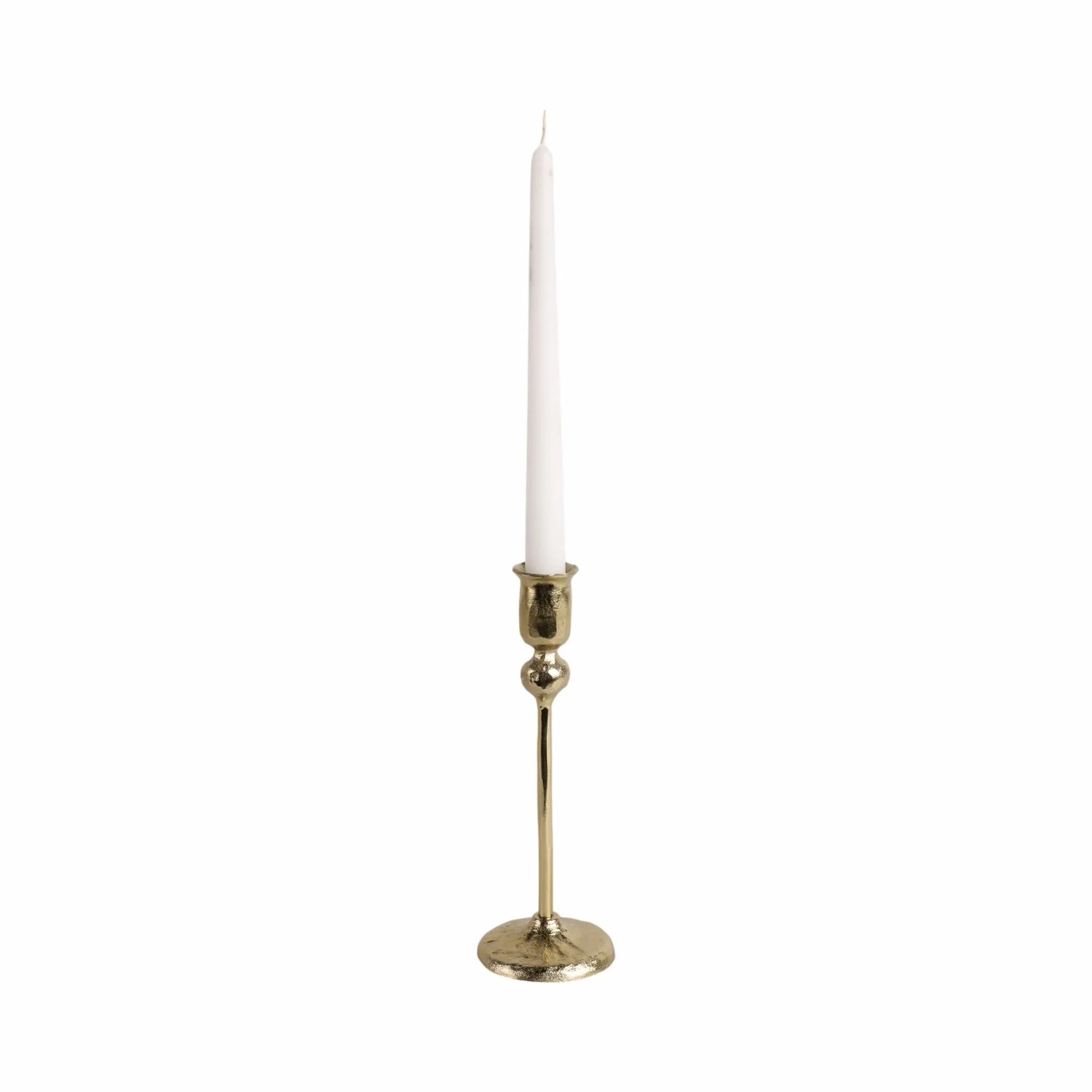 9x3" Vintage Taper Holder, Gold - Image 2