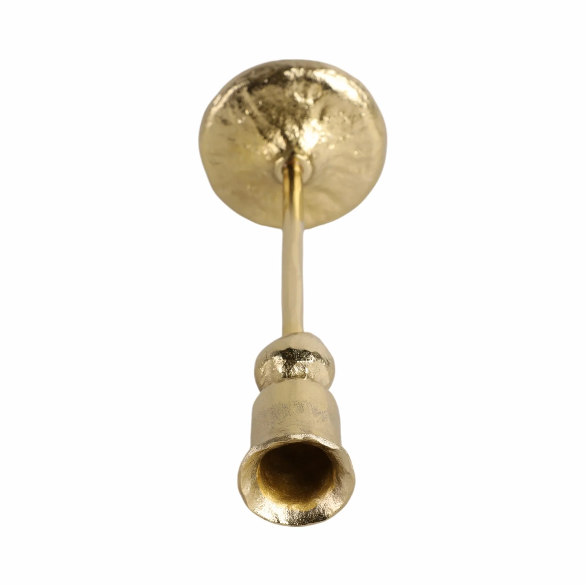 9x3" Vintage Taper Holder, Gold - Image 5