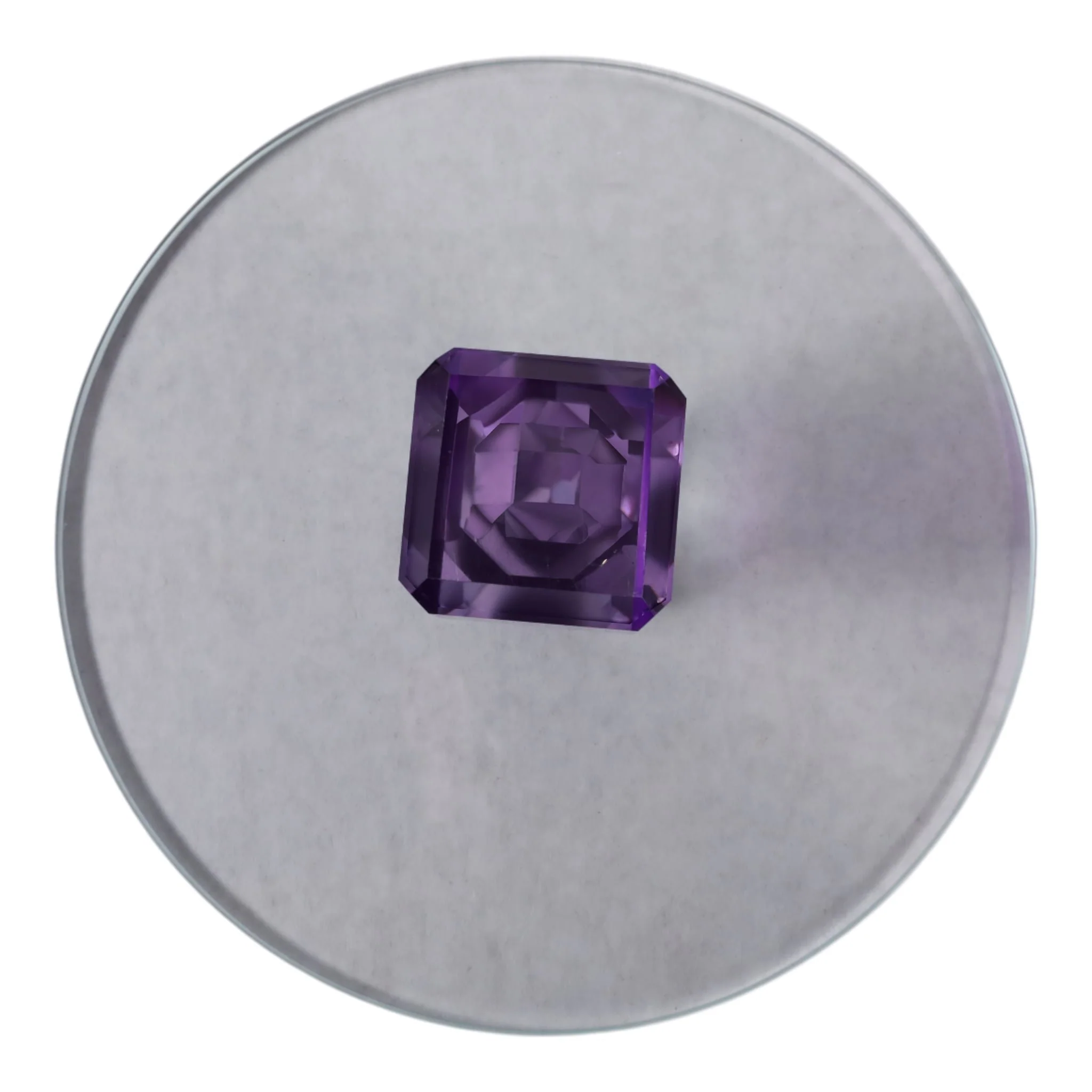 9x4" Crystal Cake Stand, Clear/purple - Image 7