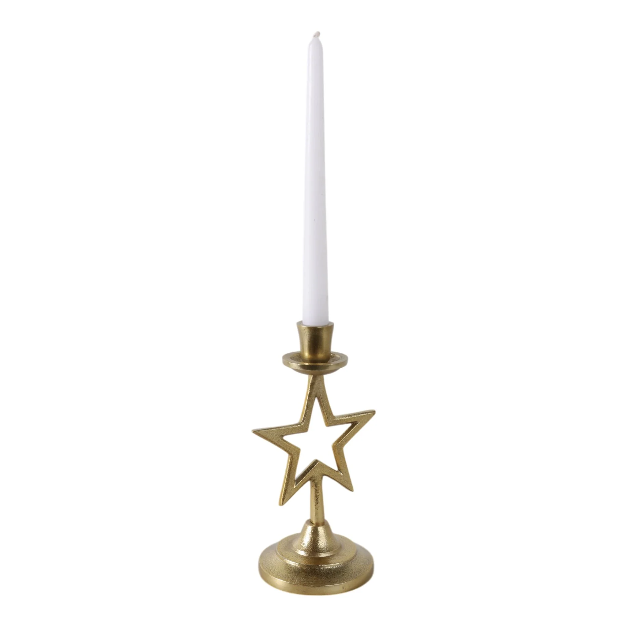 9x5" Star Taper Holder, Gold - Image 2