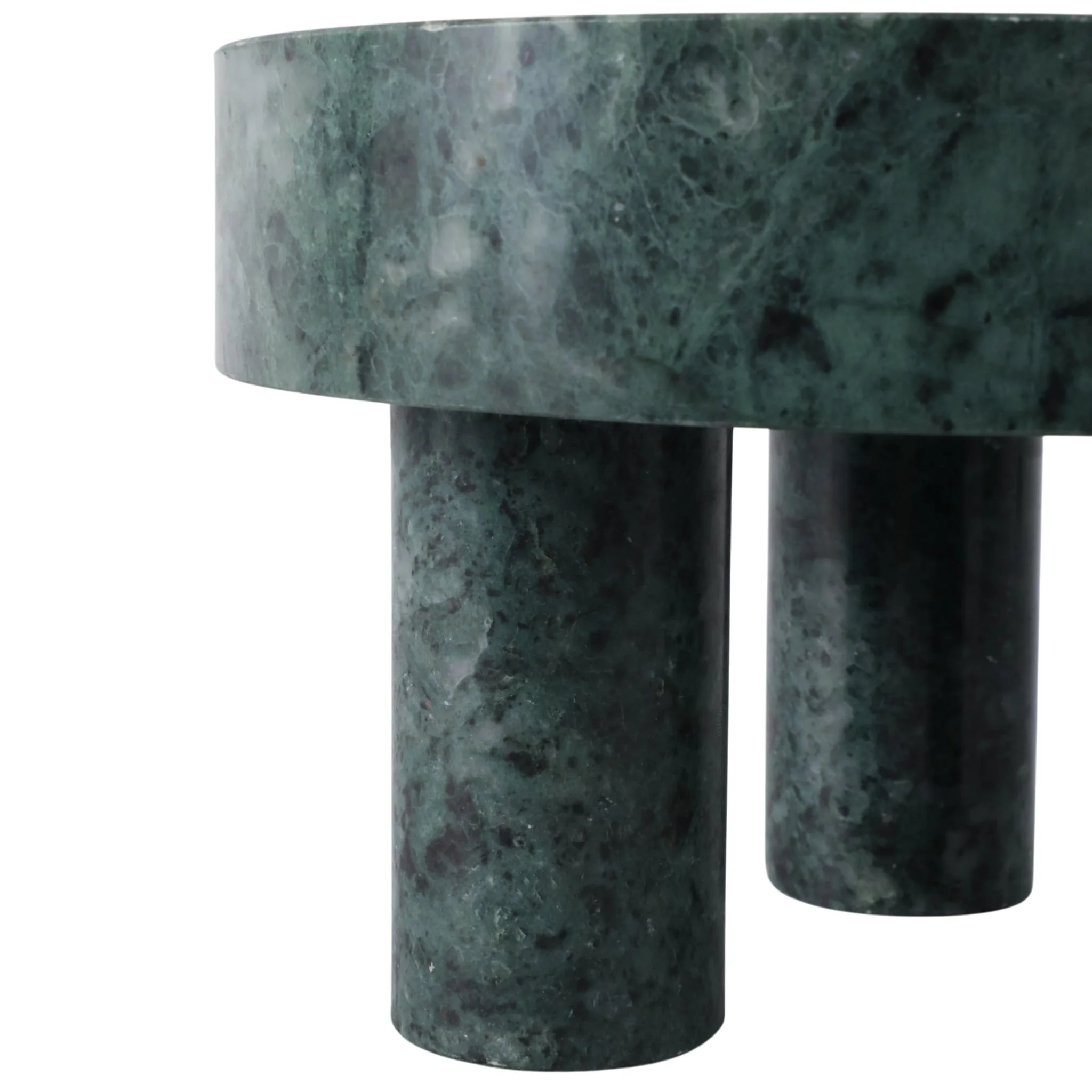 9x6" Marble Bowl On 3 Feet, Green - Image 5
