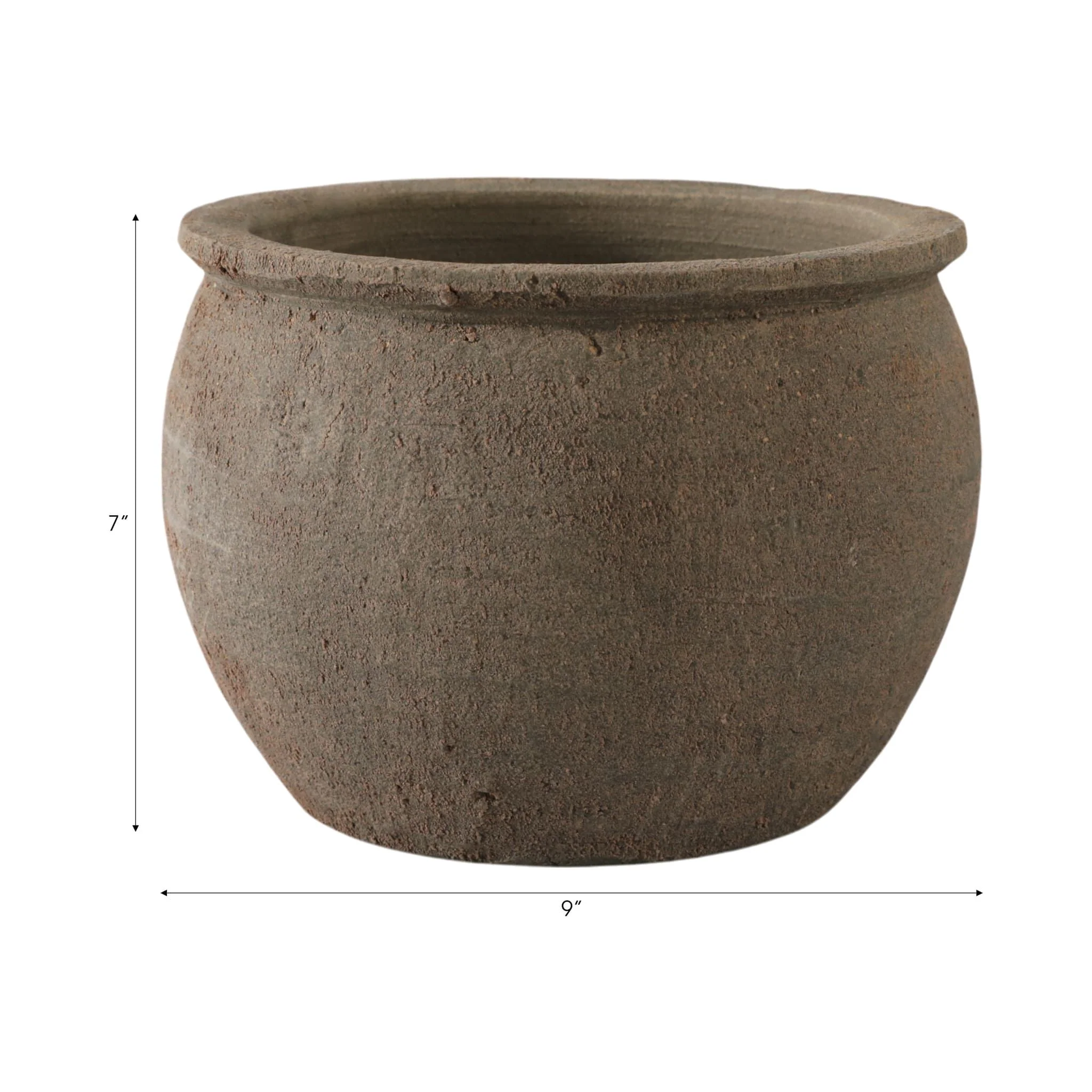 9x7" Traditional Pot Planter, Dark Brown - Image 9