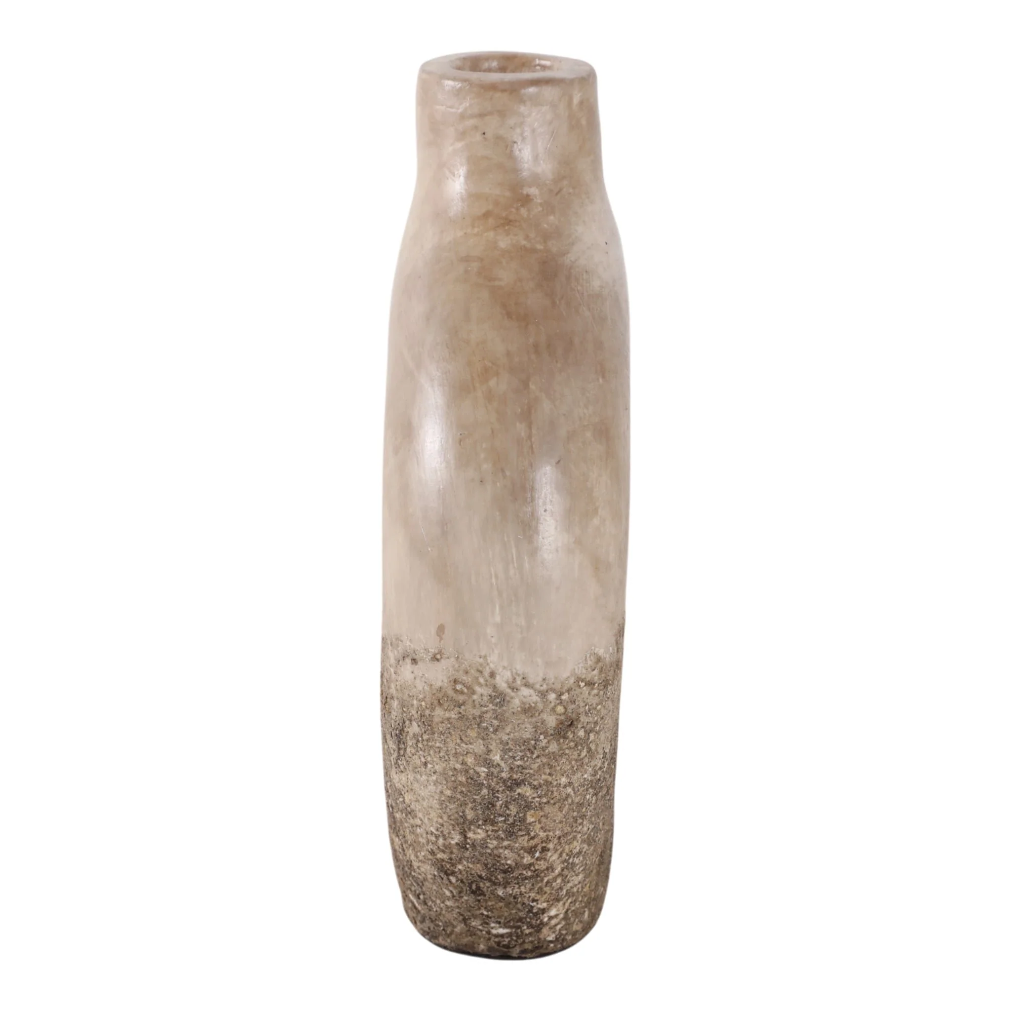 9x8" Open Cut-out Terracotta Vase, Ivory Multi - Image 3