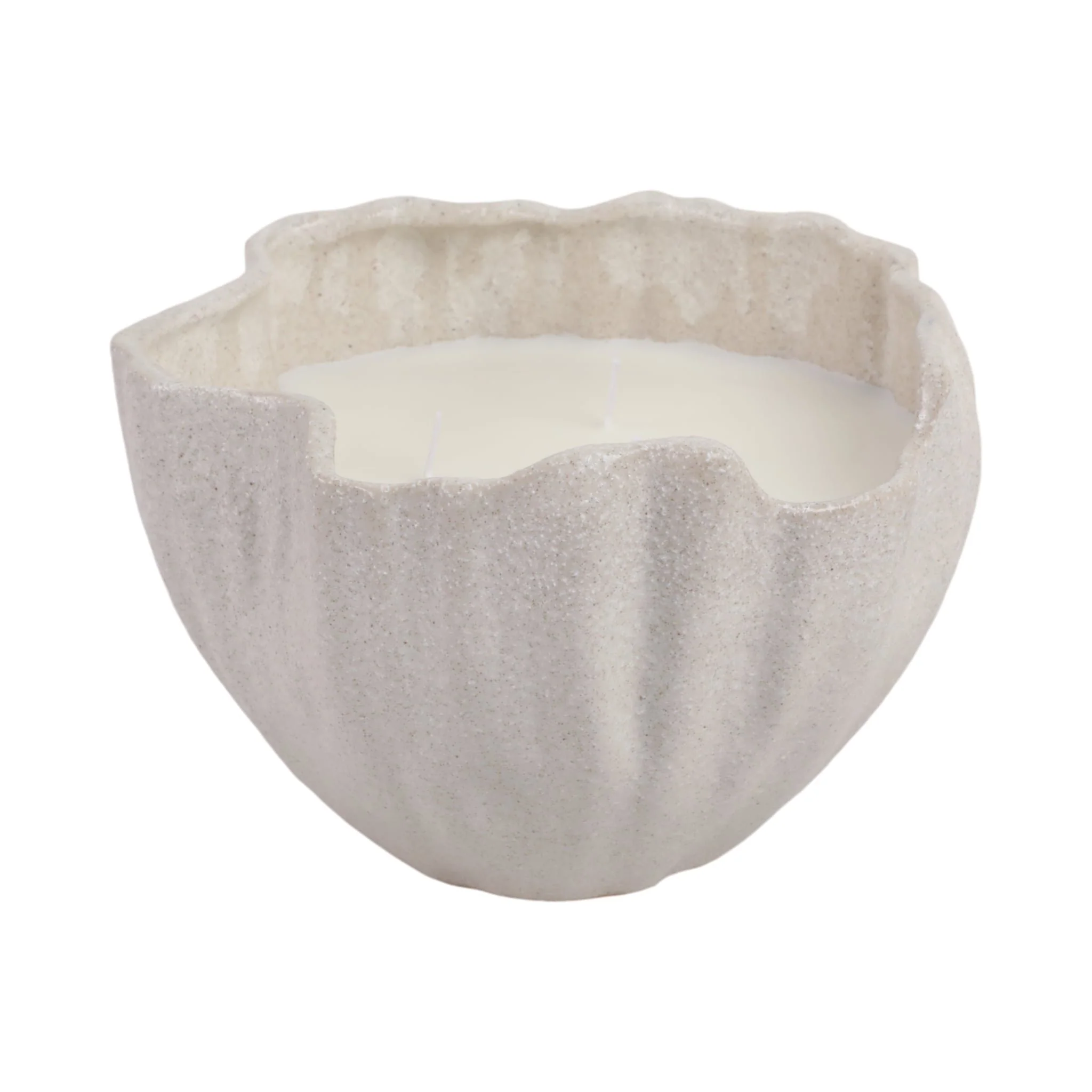 9x9" 48 Oz Grapefruit & Ginger Wavy Candle, Ivory - Image 2