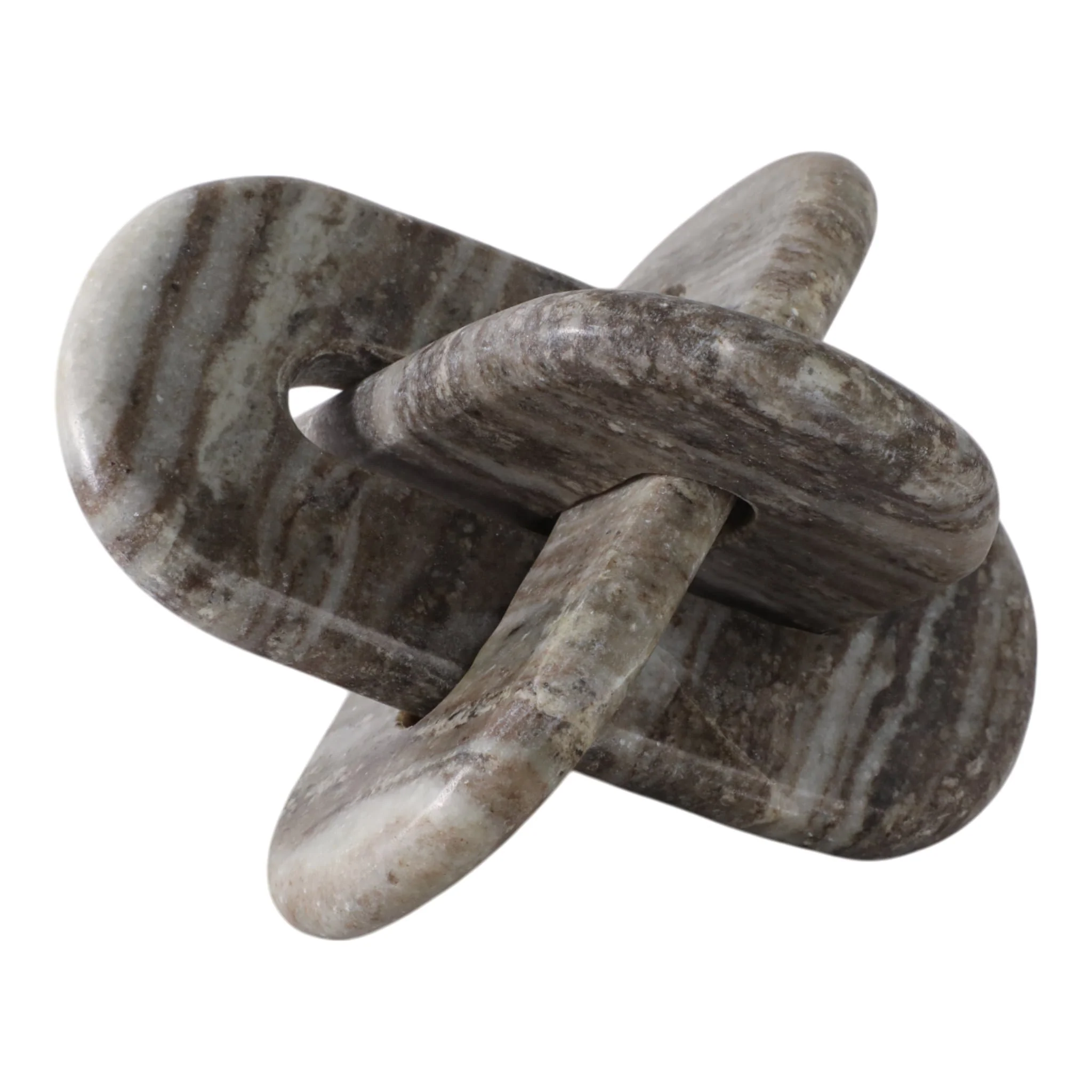 9x9" Rounded Marble Knot, Grey - Image 2