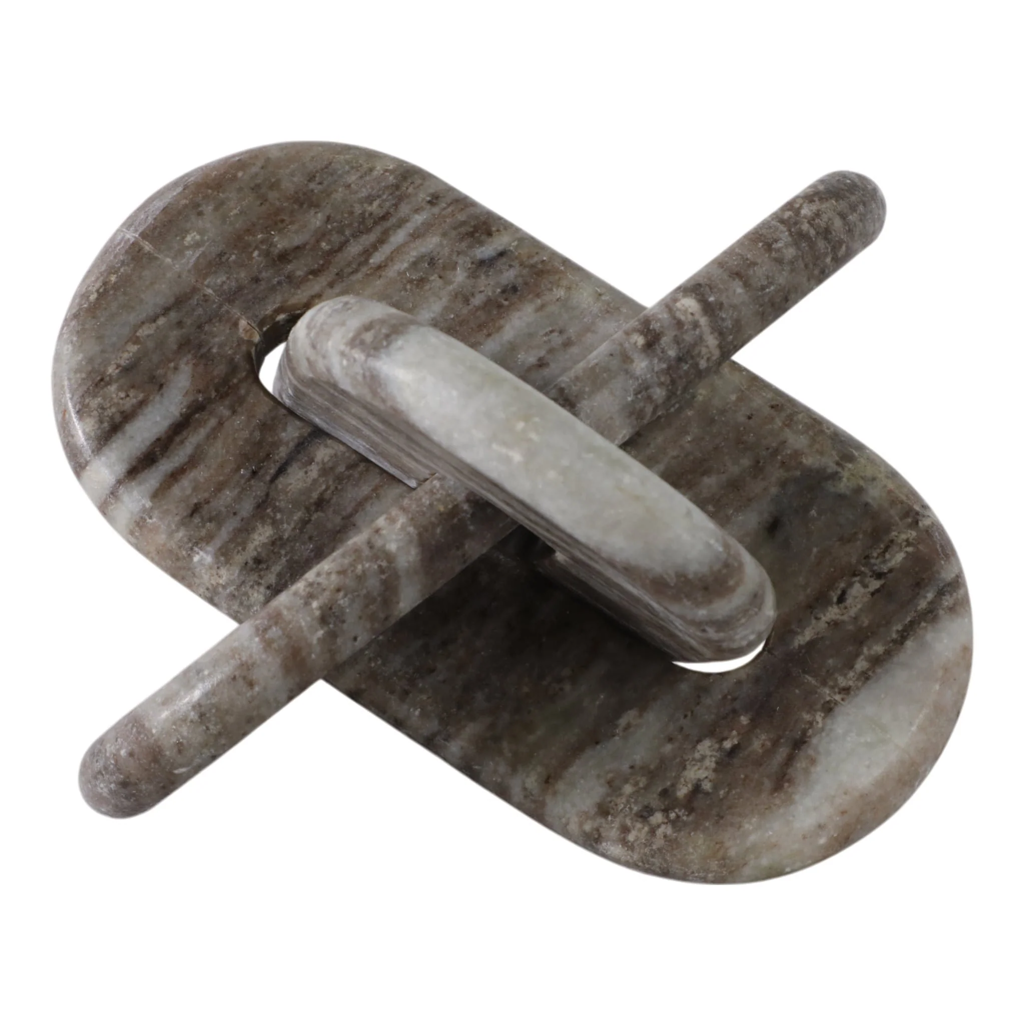 9x9" Rounded Marble Knot, Grey - Image 3