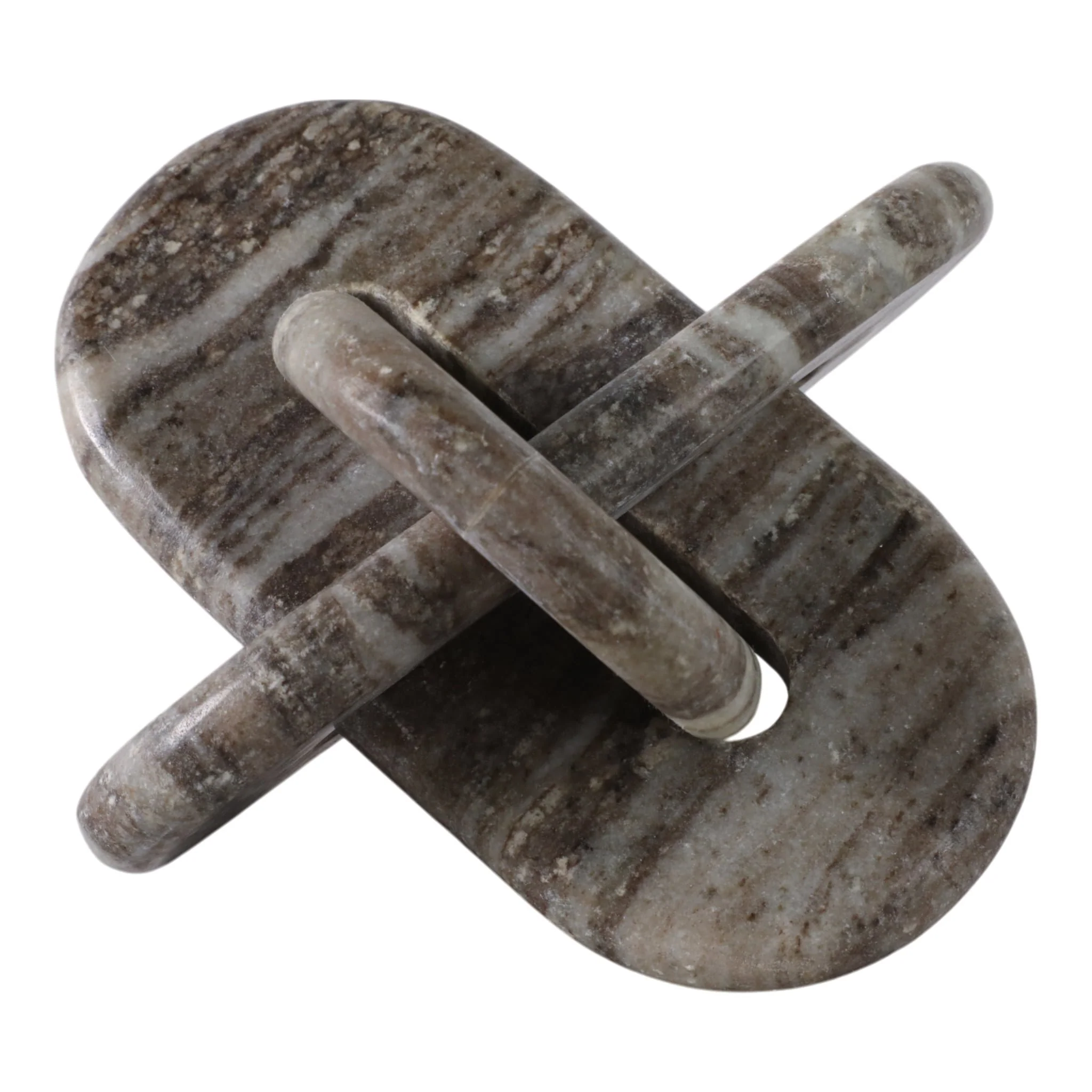 9x9" Rounded Marble Knot, Grey - Image 4