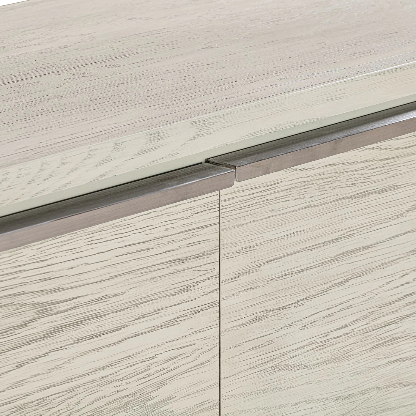 Abbey 4 Door Sideboard Buffet in Gray Oak Wood - Image 5
