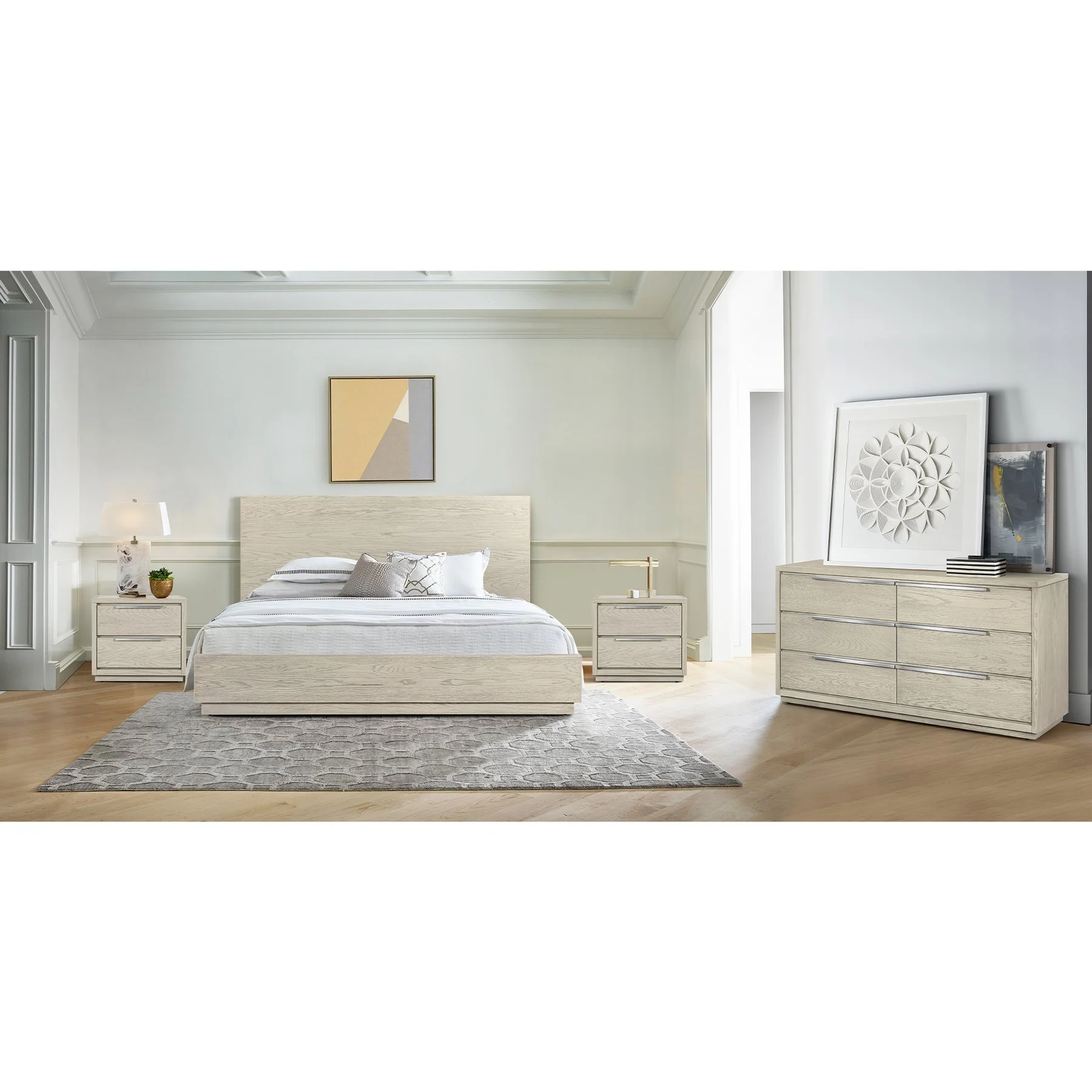 Abbey 6 Drawer Dresser in Gray Oak Wood - Image 8