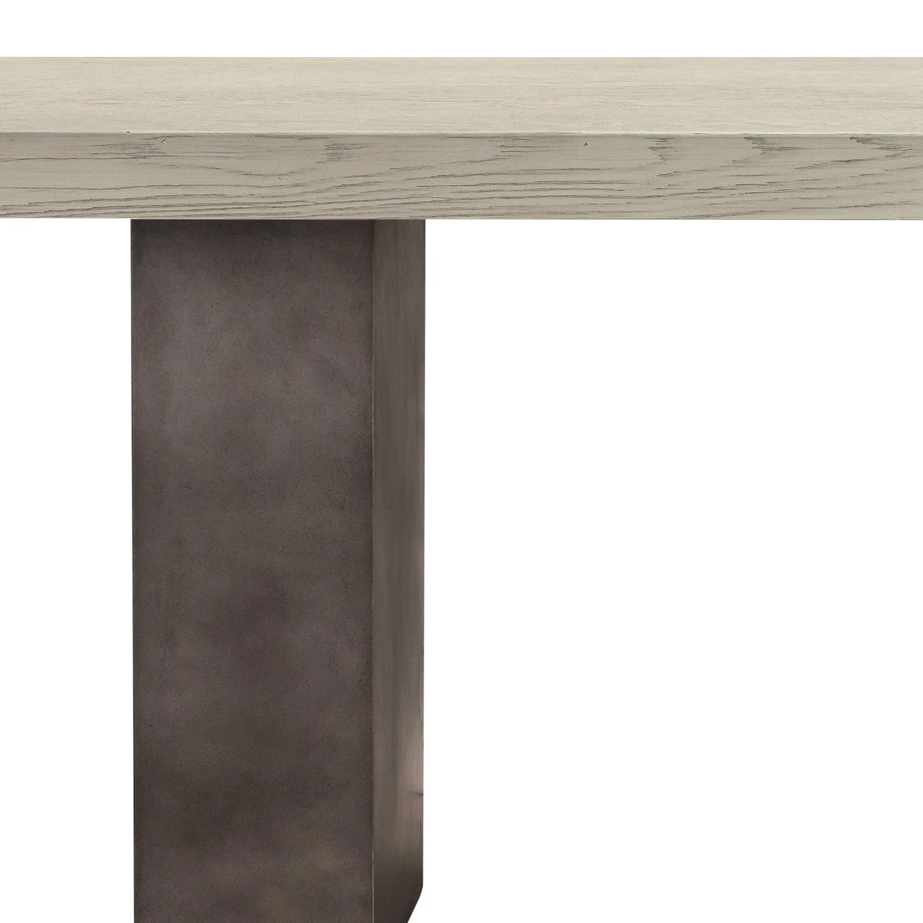 Abbey Concrete and Gray Oak Wood Coffee Table - Image 3