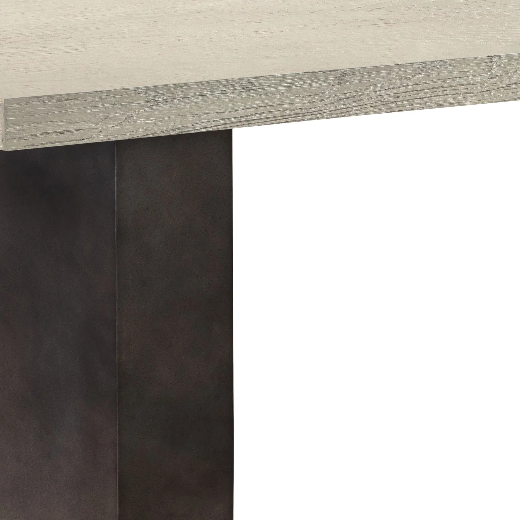 Abbey Concrete and Gray Oak Wood Coffee Table - Image 4