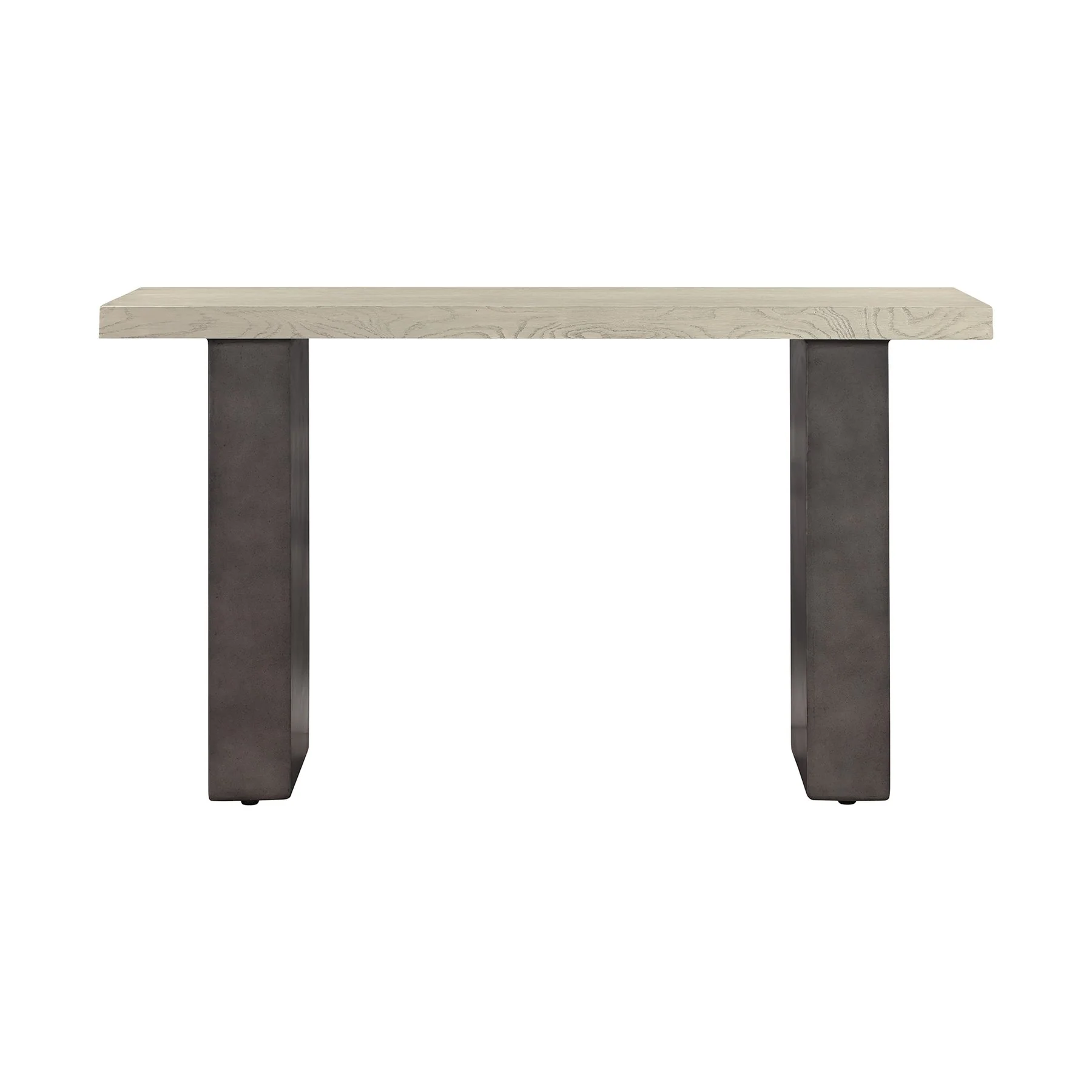 Abbey Concrete and Gray Oak Wood Console Table - Image 2