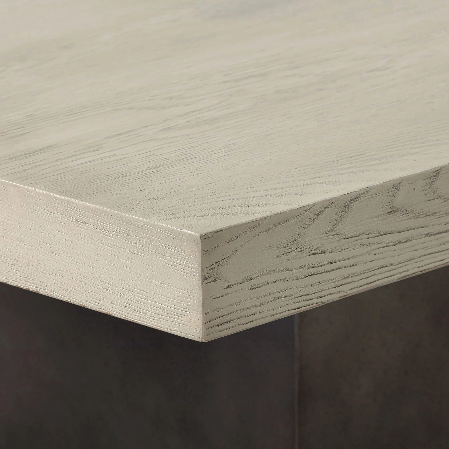 Abbey Concrete and Gray Oak Wood Dining Table - Image 5