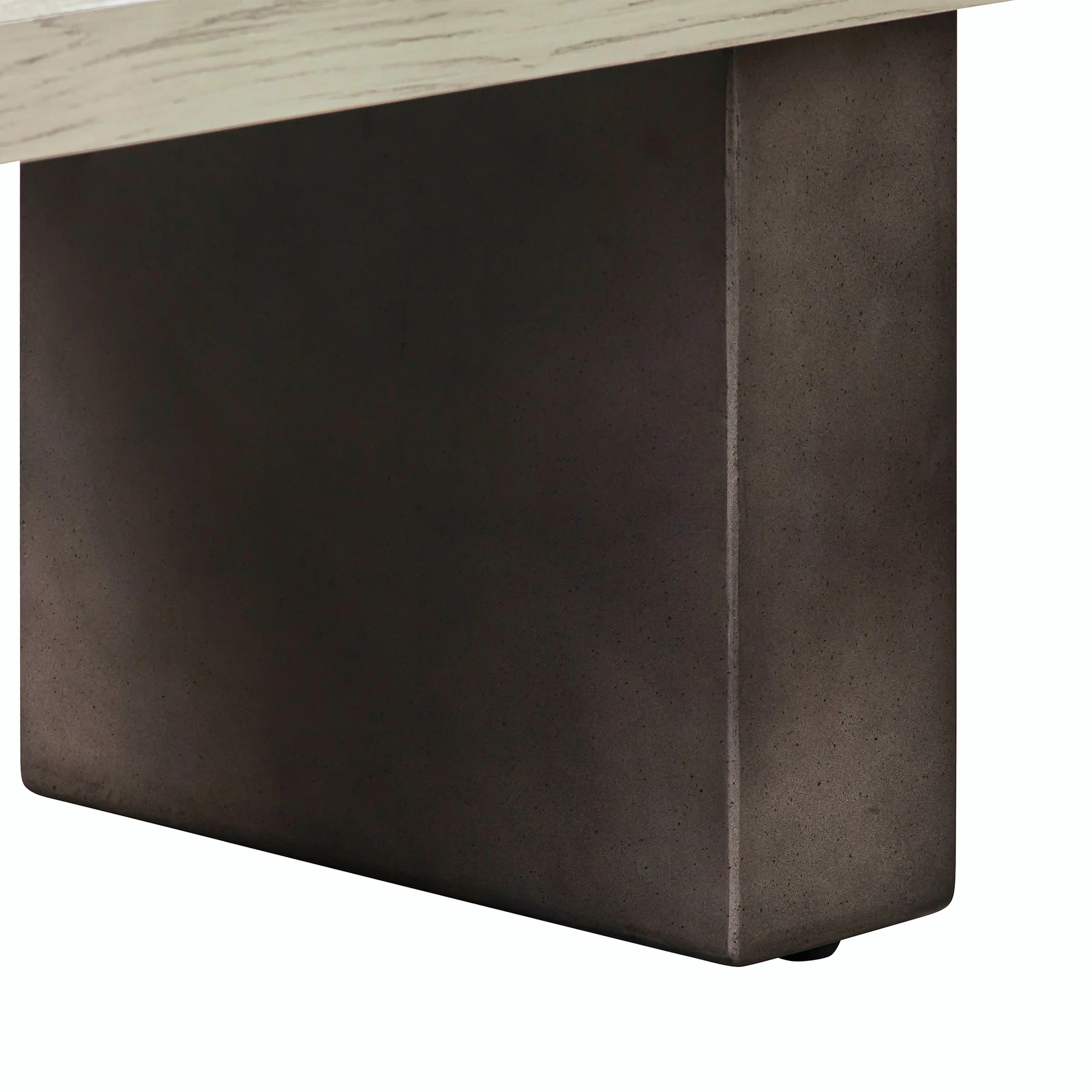 Abbey Concrete and Gray Oak Wood Dining Table - Image 6