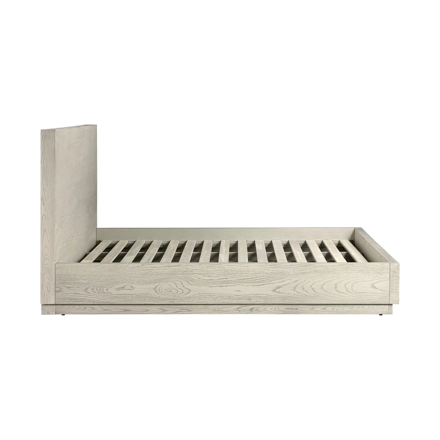 Abbey King Platform Bed Frame in Gray Oak Wood - Image 3