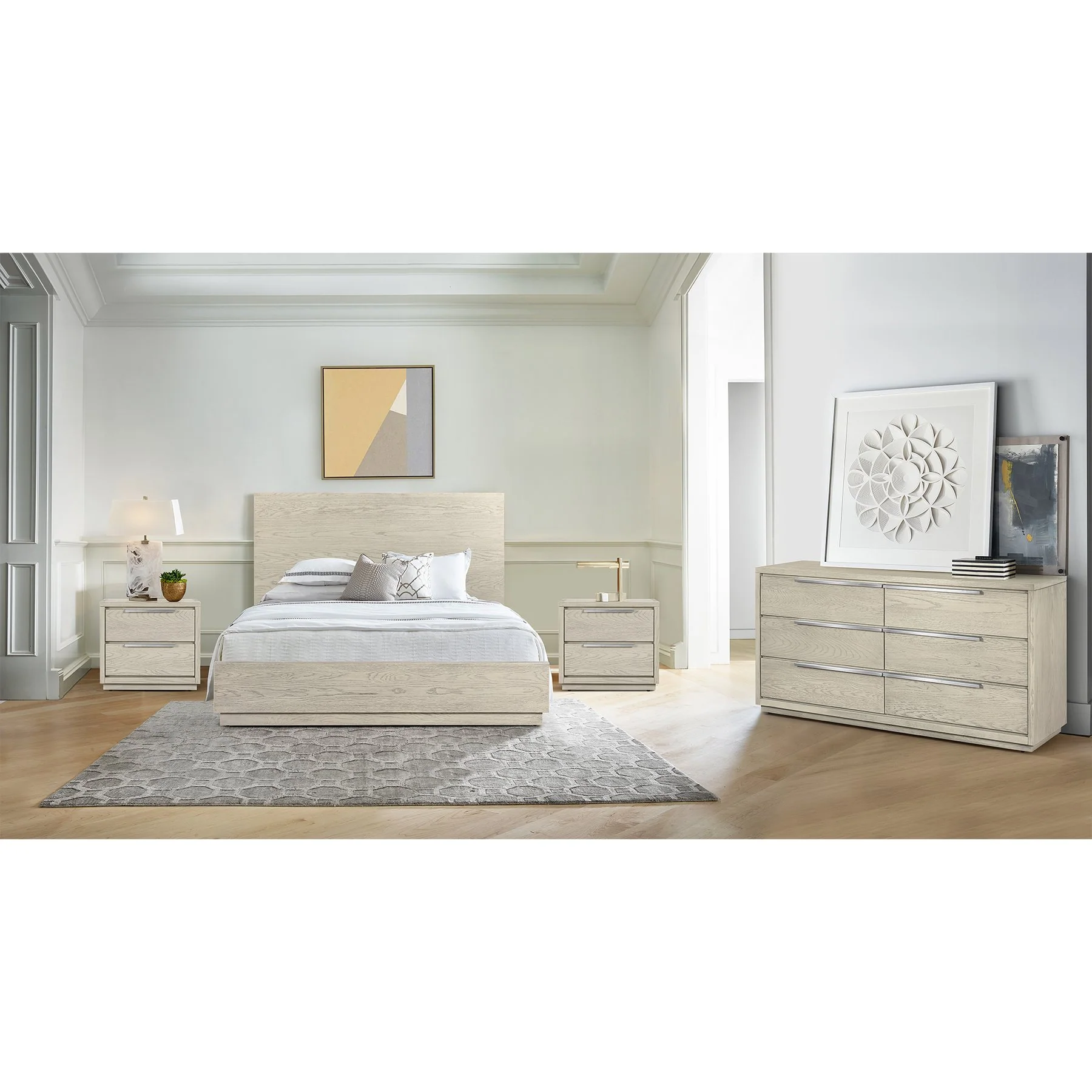 Abbey Queen 4 Piece Bedroom Set in Gray Oak Wood - Image 11