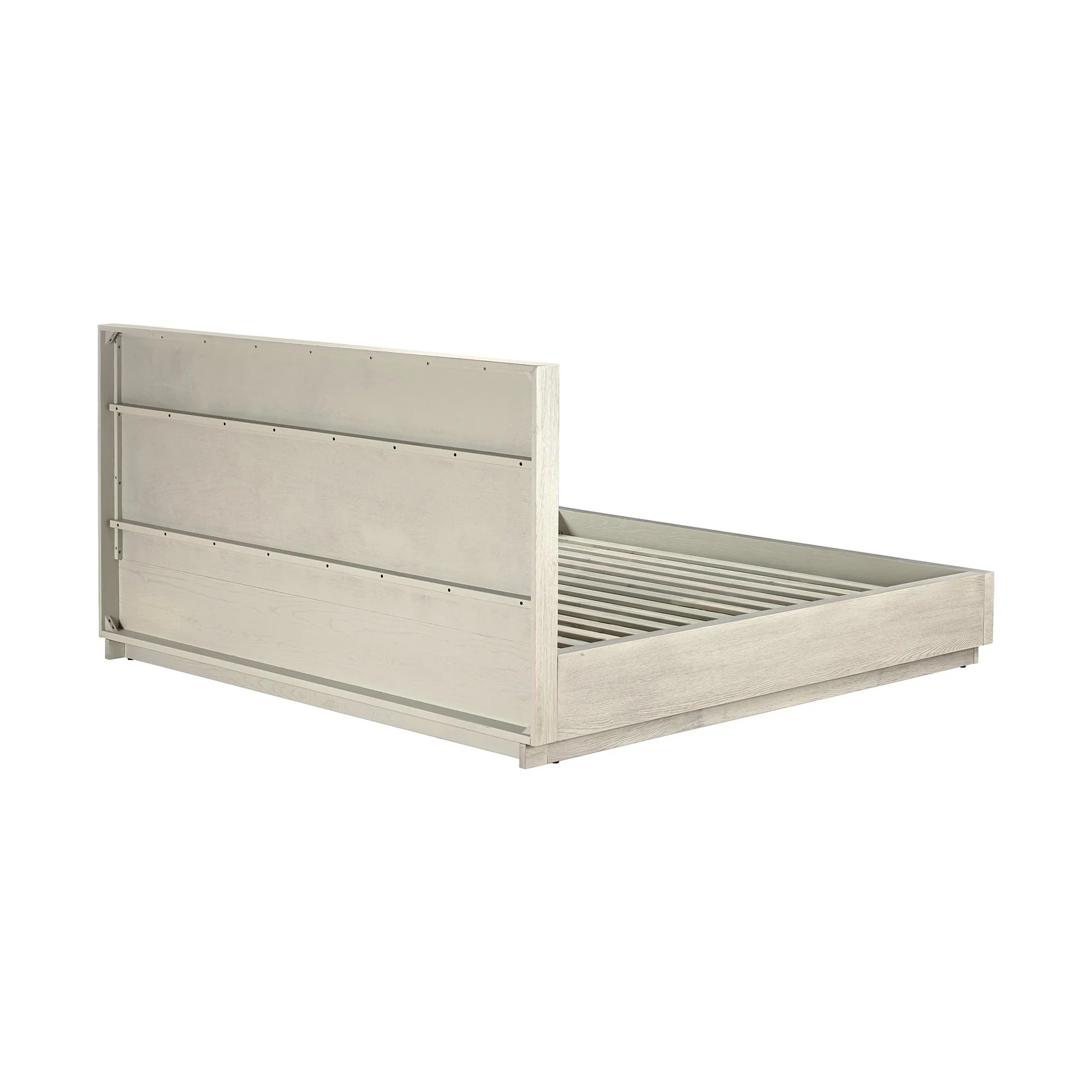 Abbey Queen Platform Bed Frame in Gray Oak Wood - Image 4