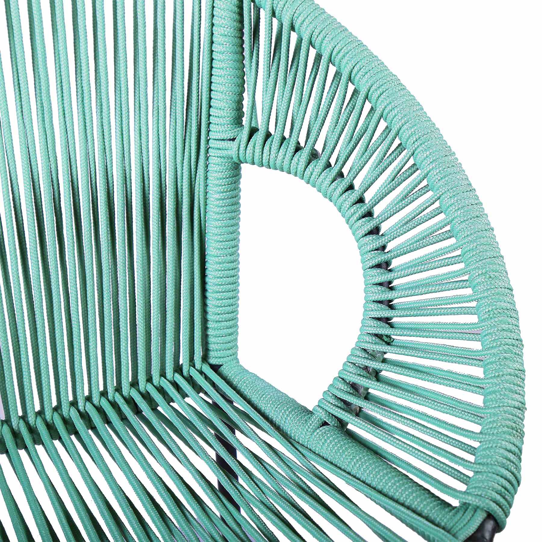 Acapulco 26" Indoor Outdoor Steel Bar Stool with Wasabi Rope - Image 6