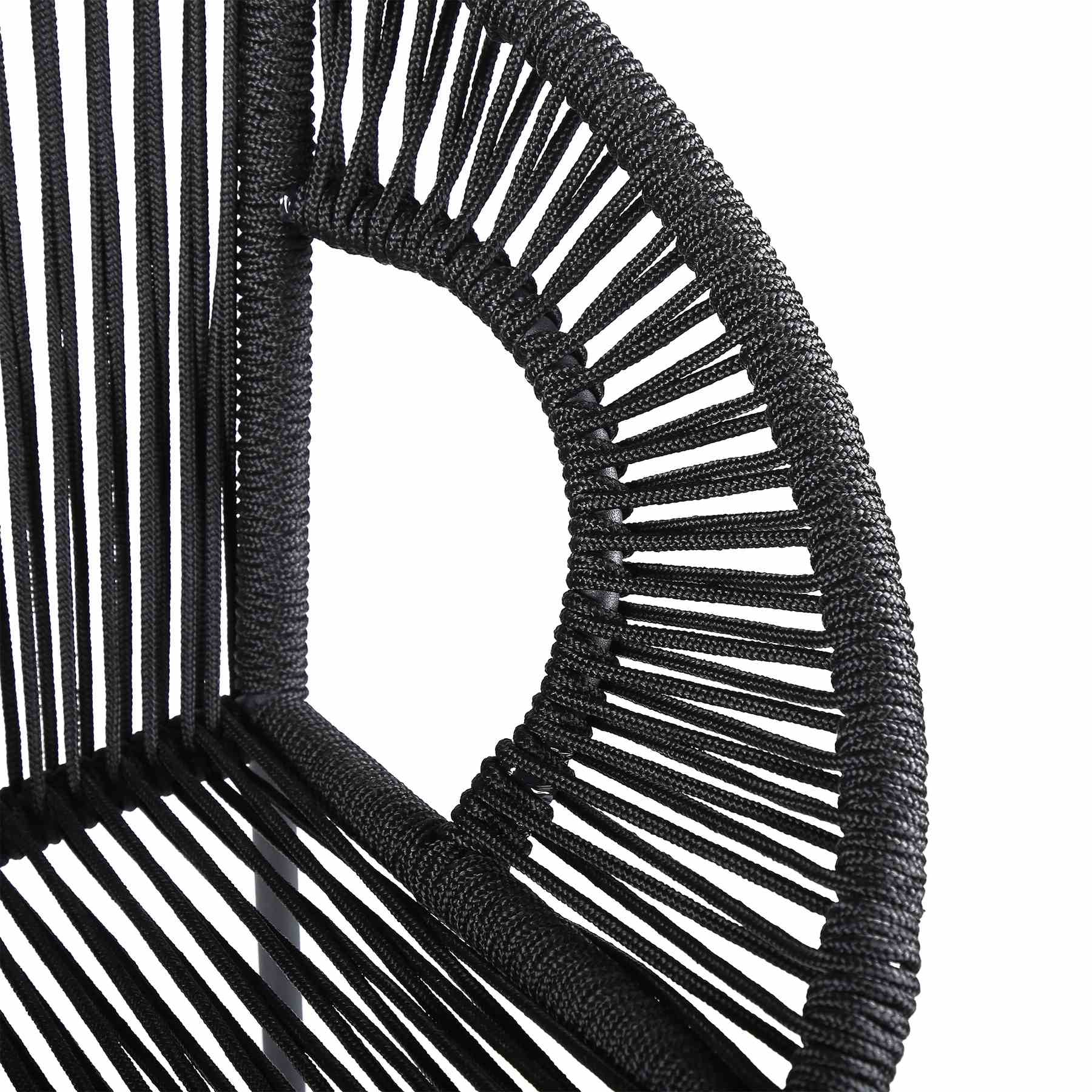 Acapulco 30" Indoor Outdoor Steel Bar Stool with Black Rope - Image 6