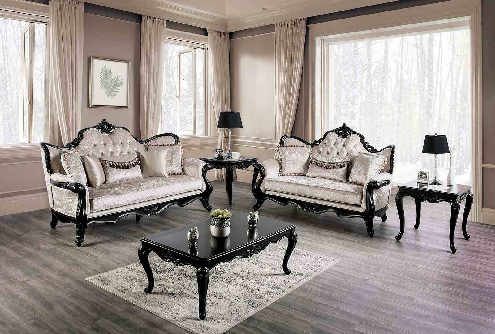 Acapulco Loveseat, Black/Off-White - Image 2