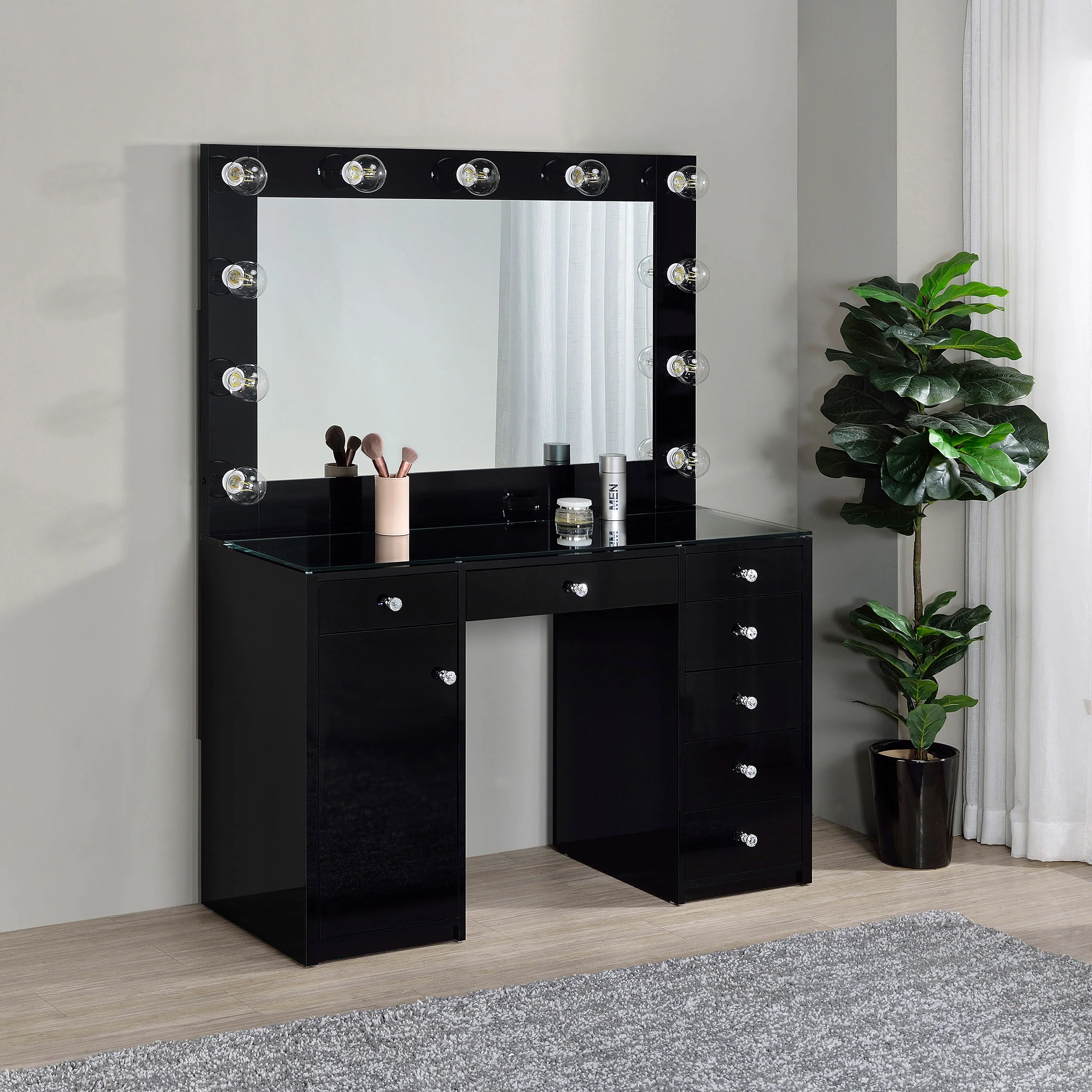 Acena Makeup Vanity Table with LED Mirror - Image 8