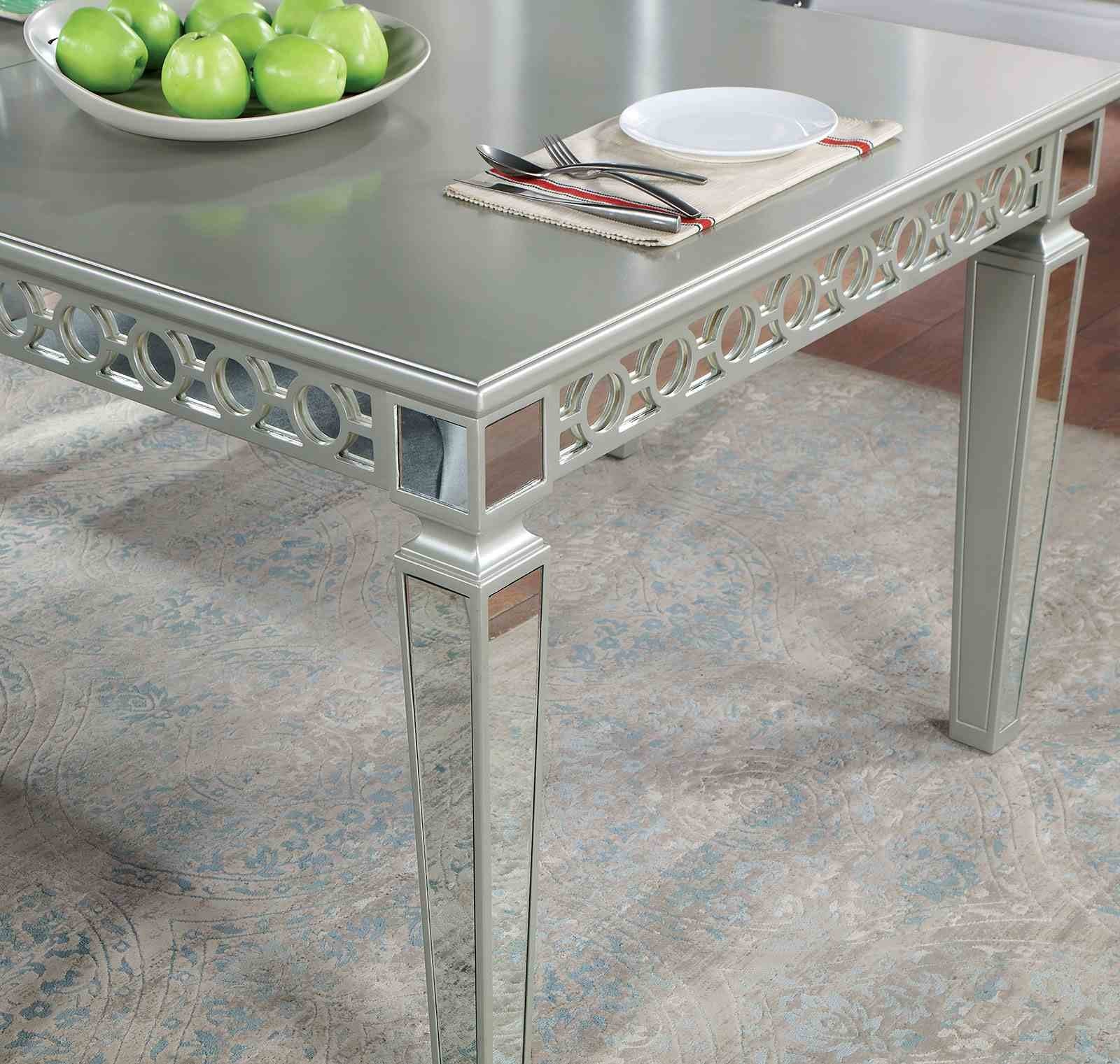 Adalia Dining Table, Silver - Image 3