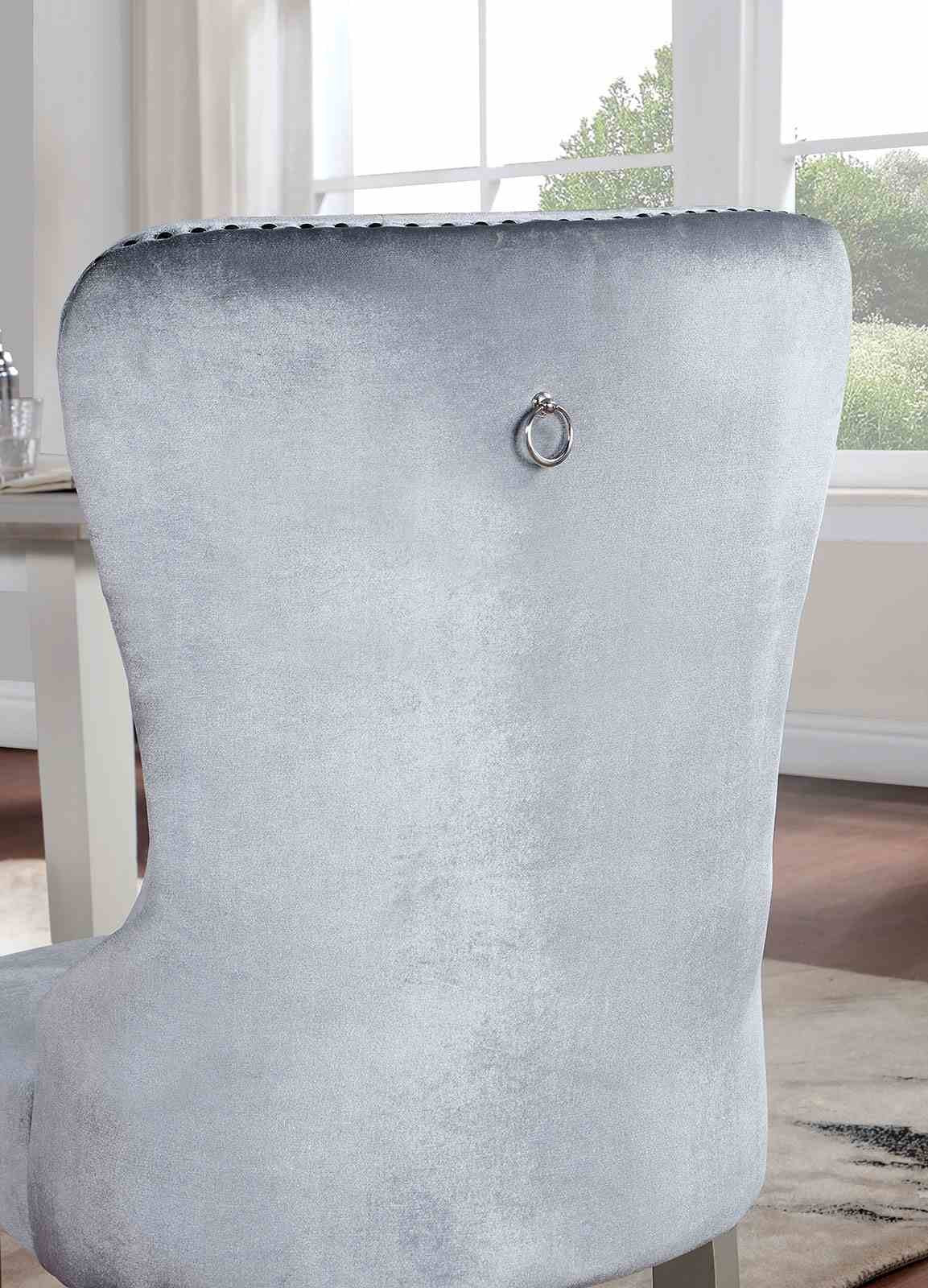 Adalia Wingback Chair (2/CTN), Silver/Dark Gray - Image 5