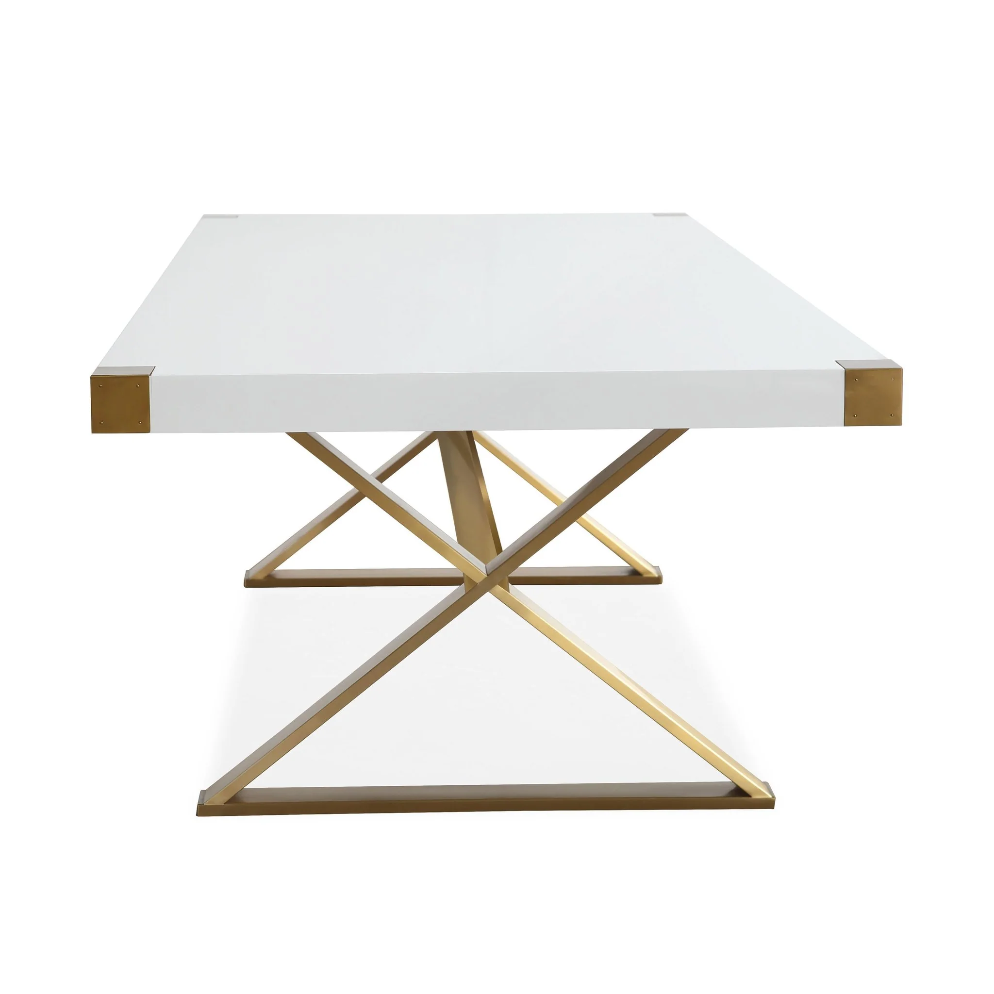 Adeline White Lacquer Dining Table - Image 4