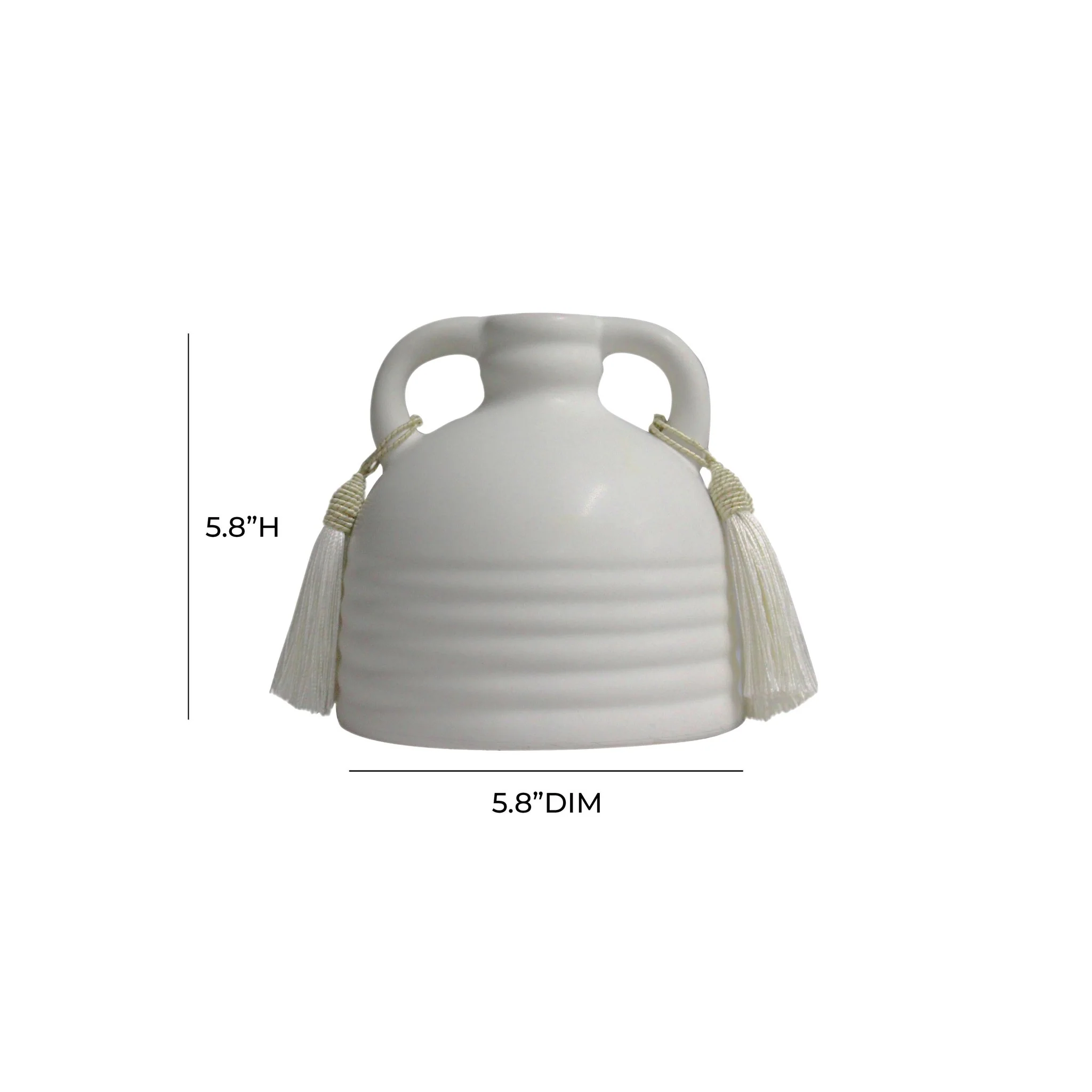 Adonis White Ceramic Vase - Image 5