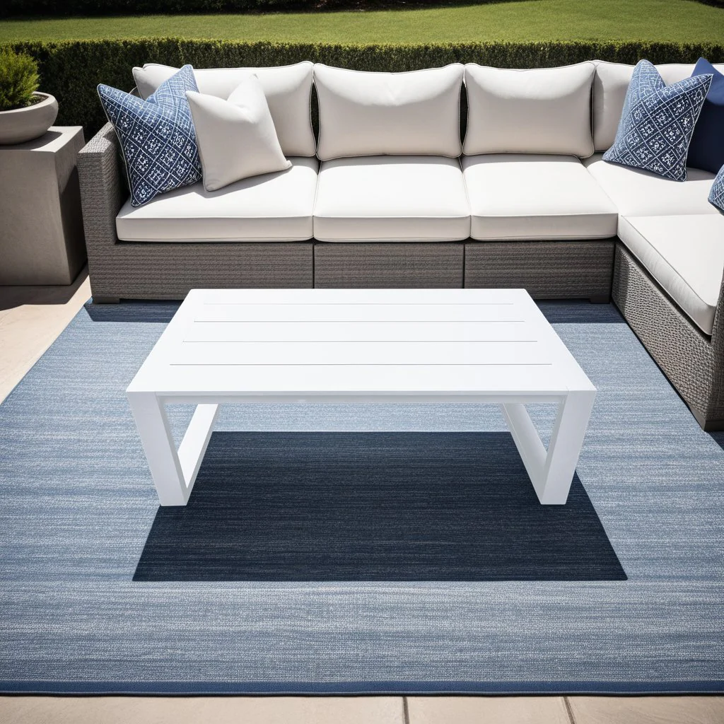 Aelani Aluminum Outdoor Coffee Table in White - Image 3
