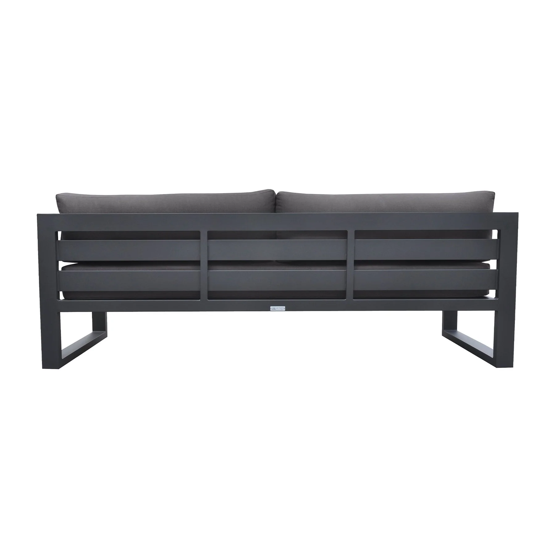 Aelani Outdoor 4 piece Set in Dark Gray Finish and Charcoal Cushions - Image 4